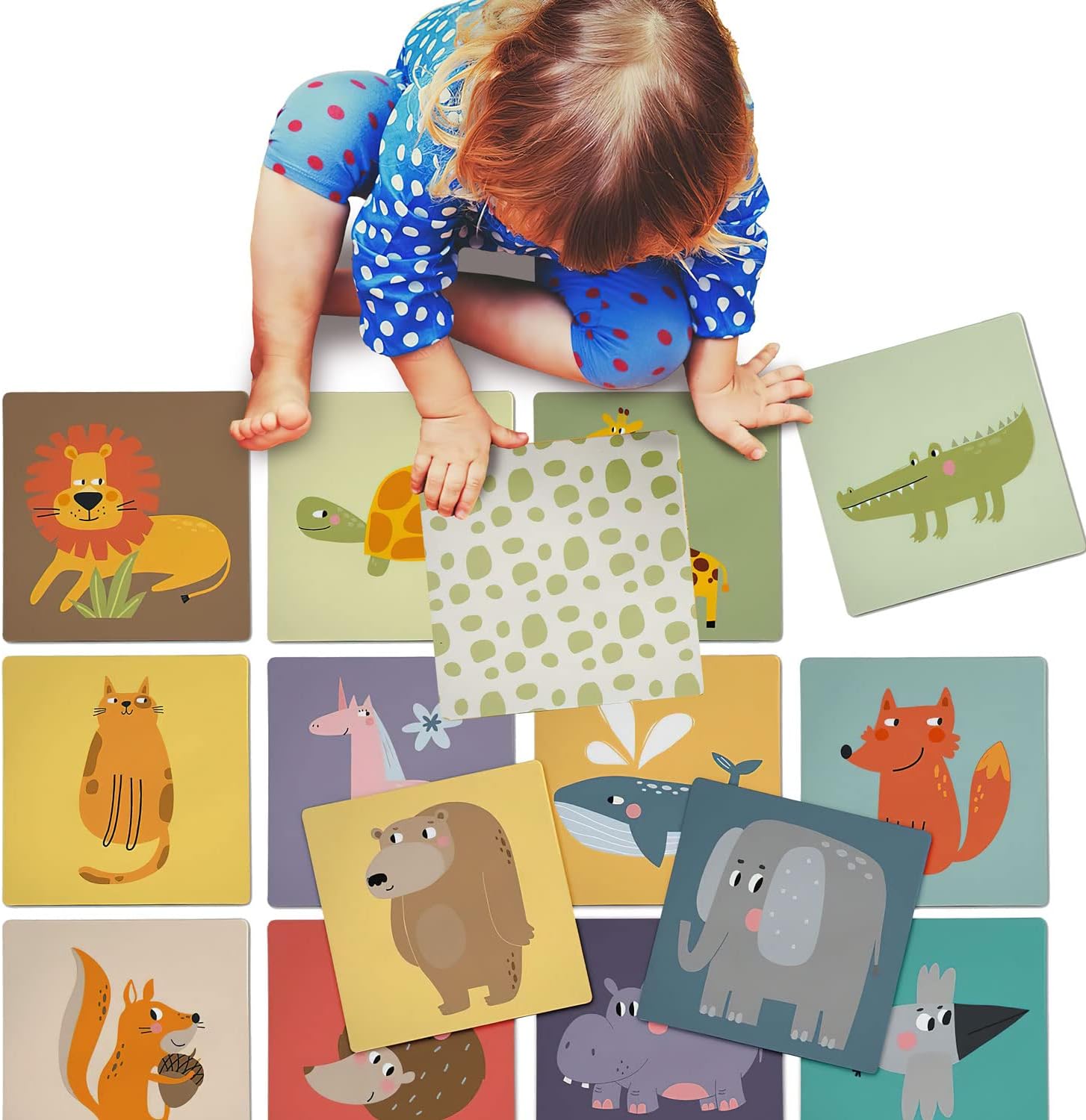 Memo² Holz-Memory für Kinder - Hochwertiges Tier-Gedächtnisspiel