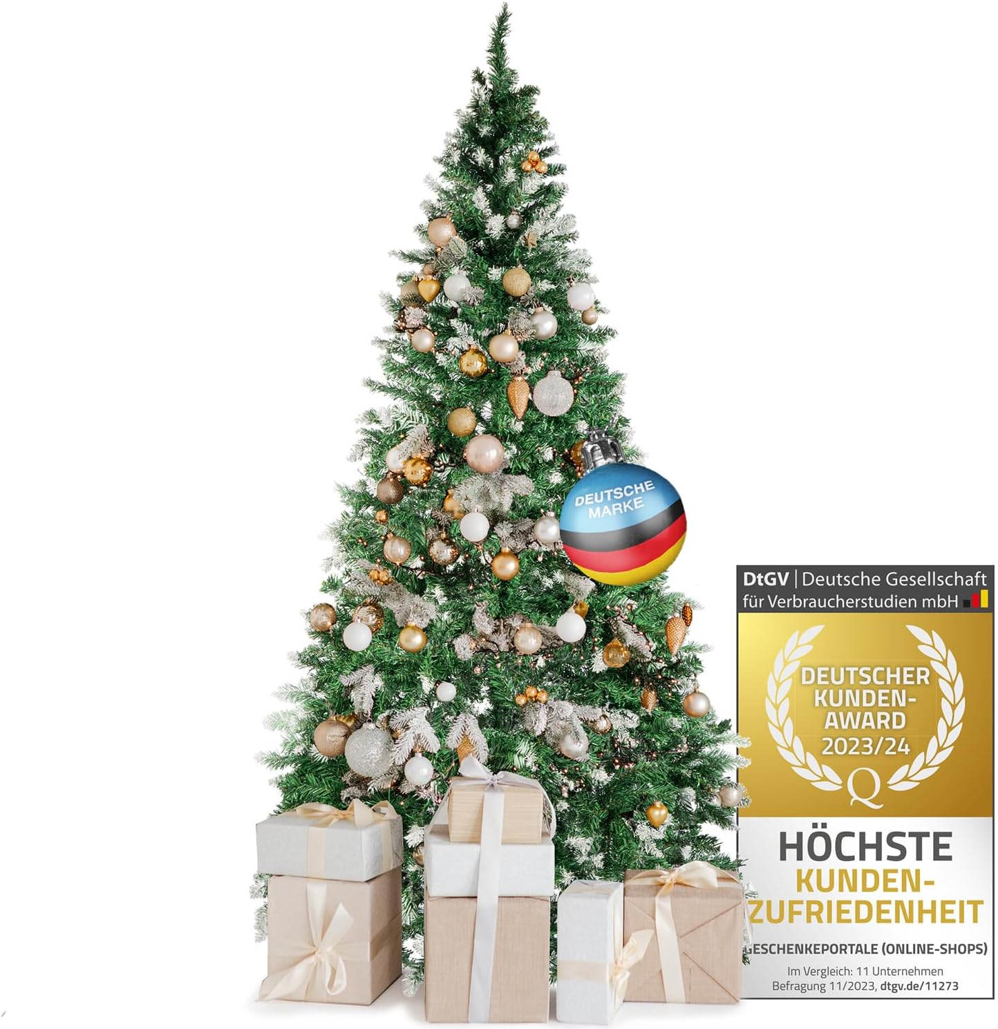 Künstlicher Weihnachtsbaum 180 cm mit Schnee - Dichte Tanne