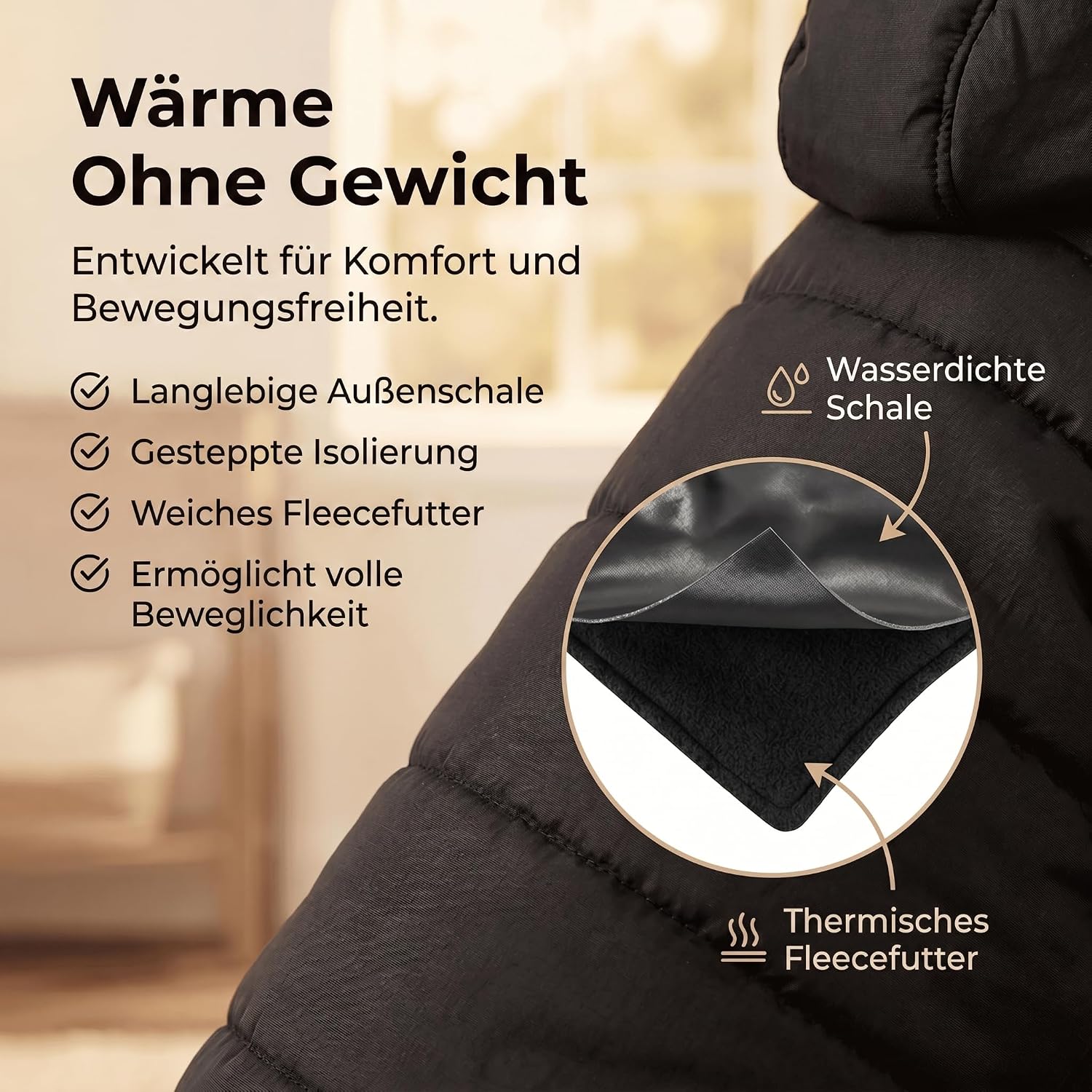 Warmer Hundemantel mit Kapuze – Hundejacke für kleine Hunde