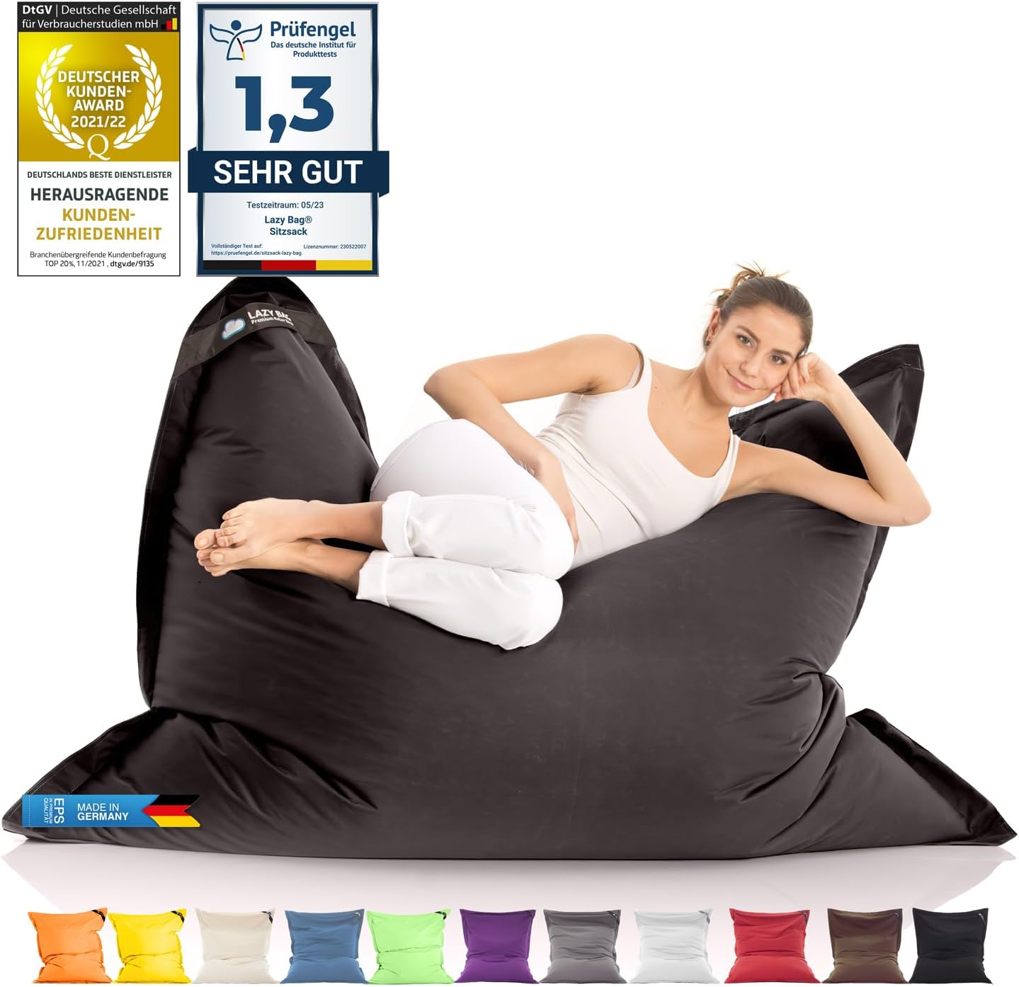 LazyBag XXL Sitzsack - Wasserfestes Outdoor Sitzkissen 180x140 cm
