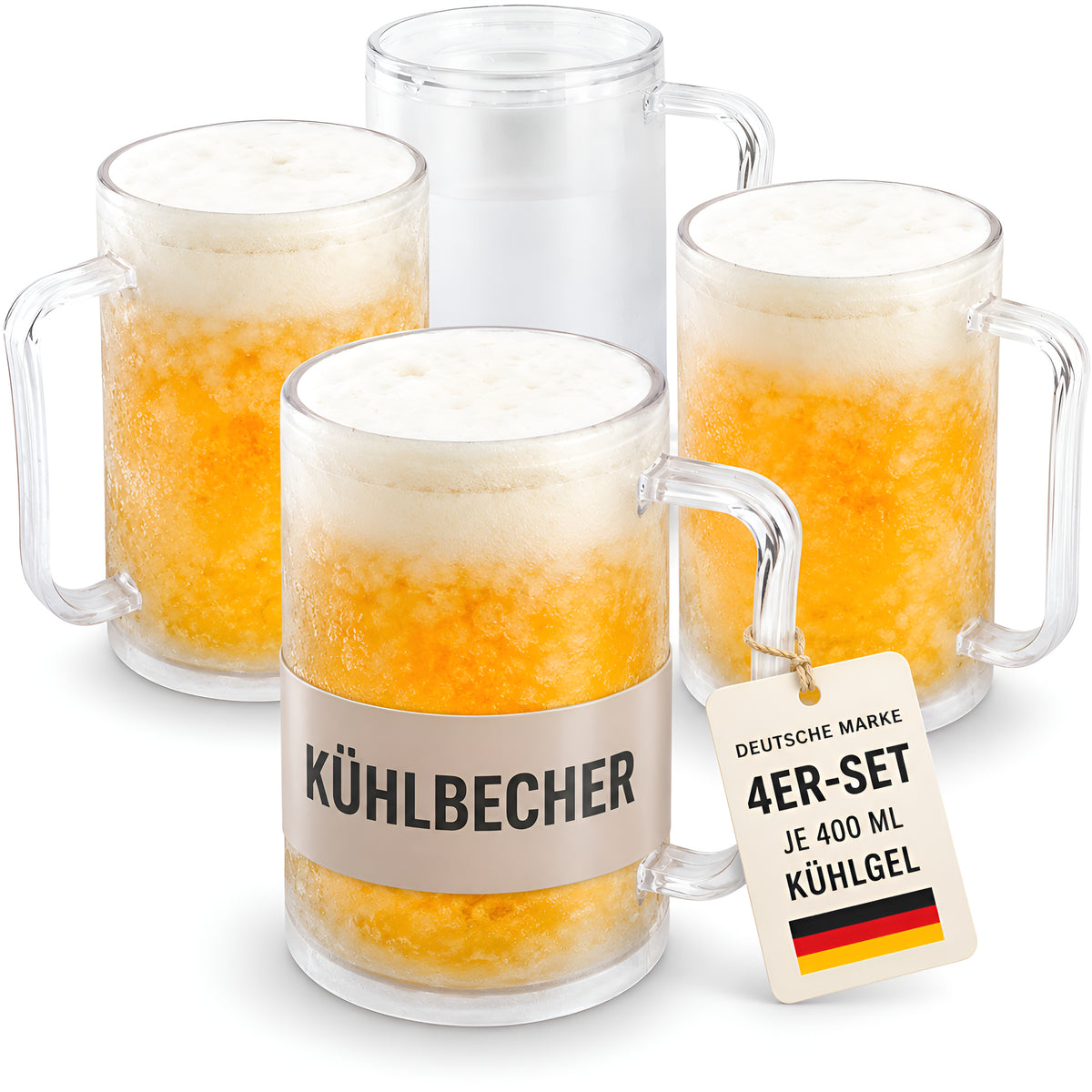 Kühlbecher Vierer-Set – vier Becher in versetzter Anordnung #Anzahl_4