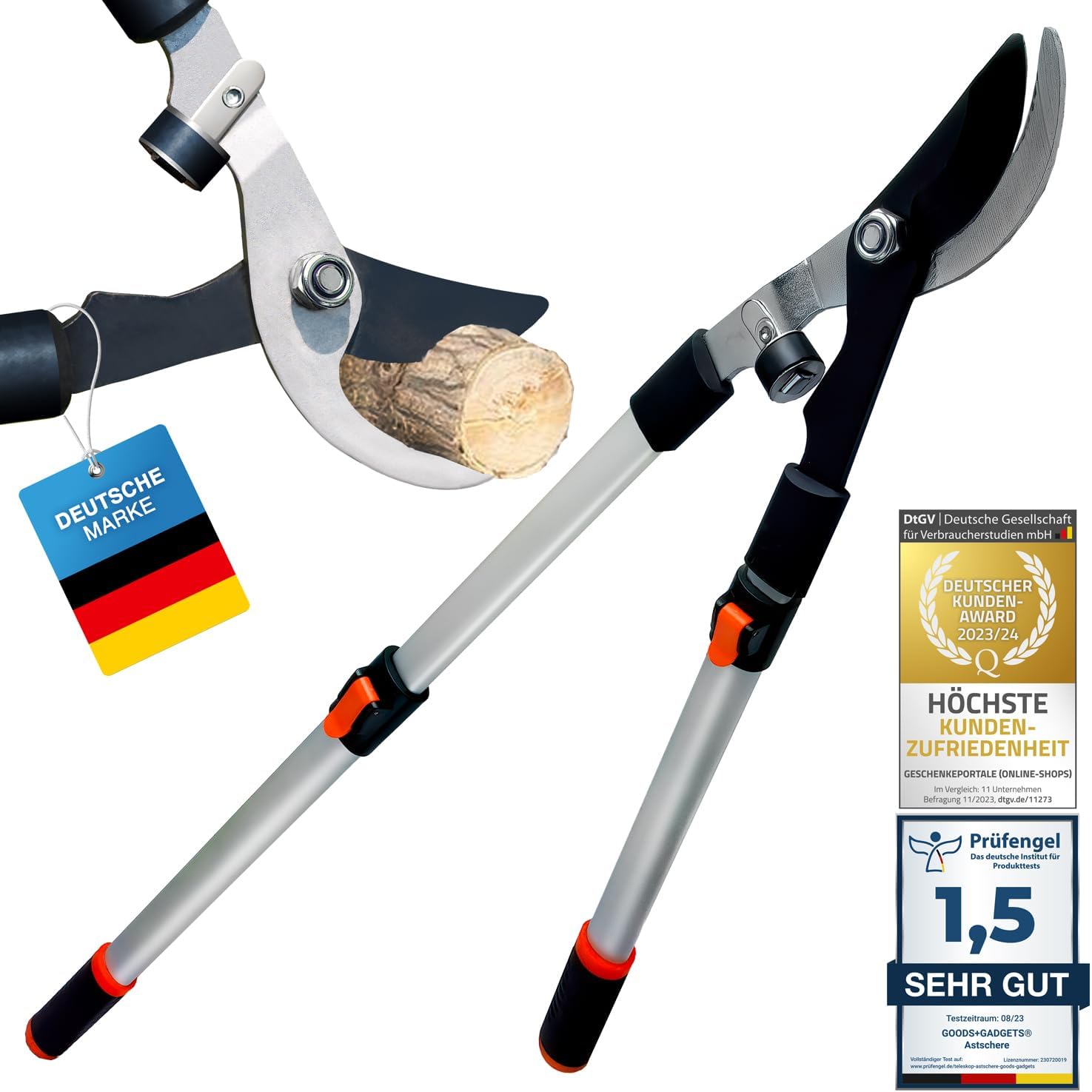 Teleskop-Astschere - Professionelle Baumschere bis 95 cm