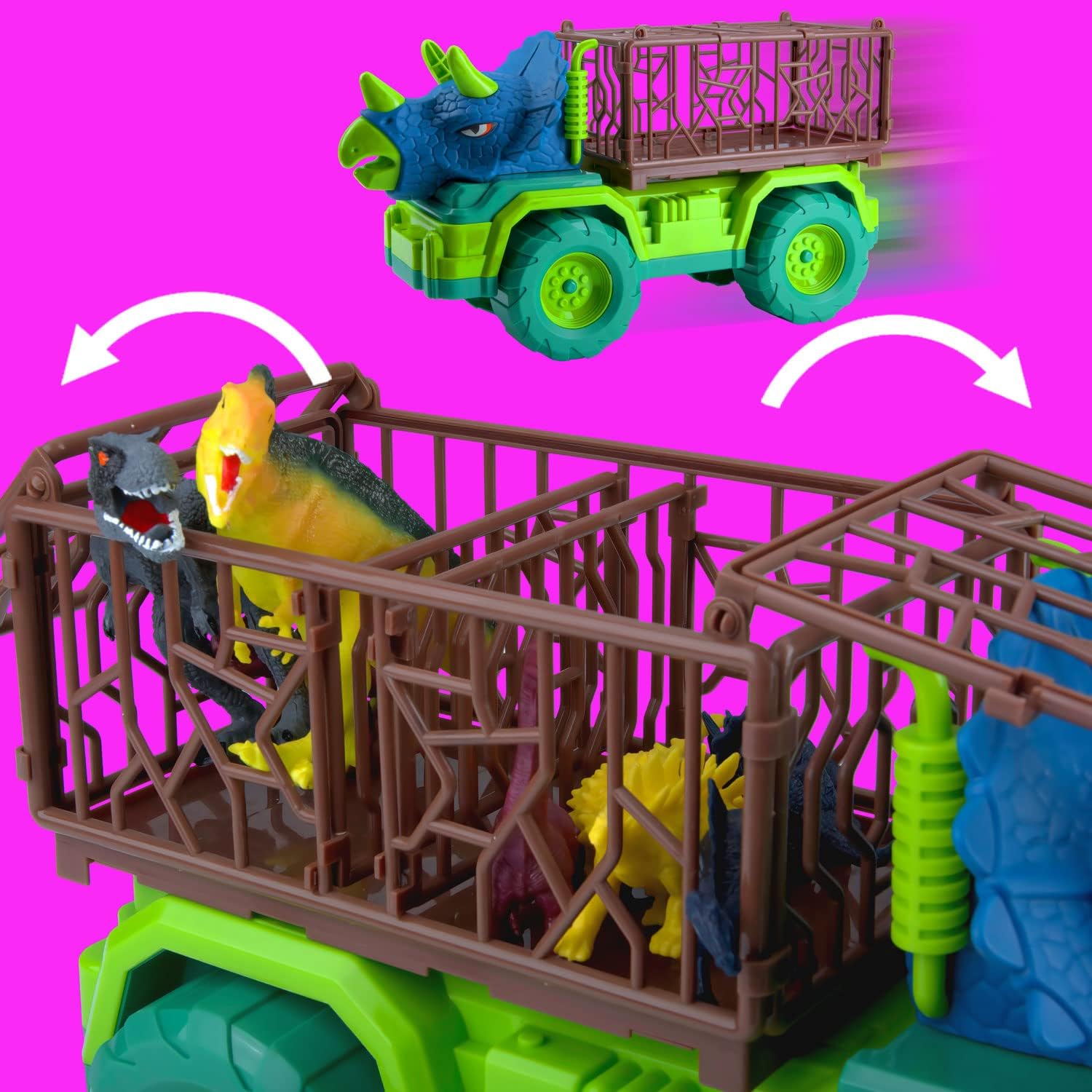 Dino Spiel-Set mit Spielmatte & Box - Robustes Kinder-Geschenk