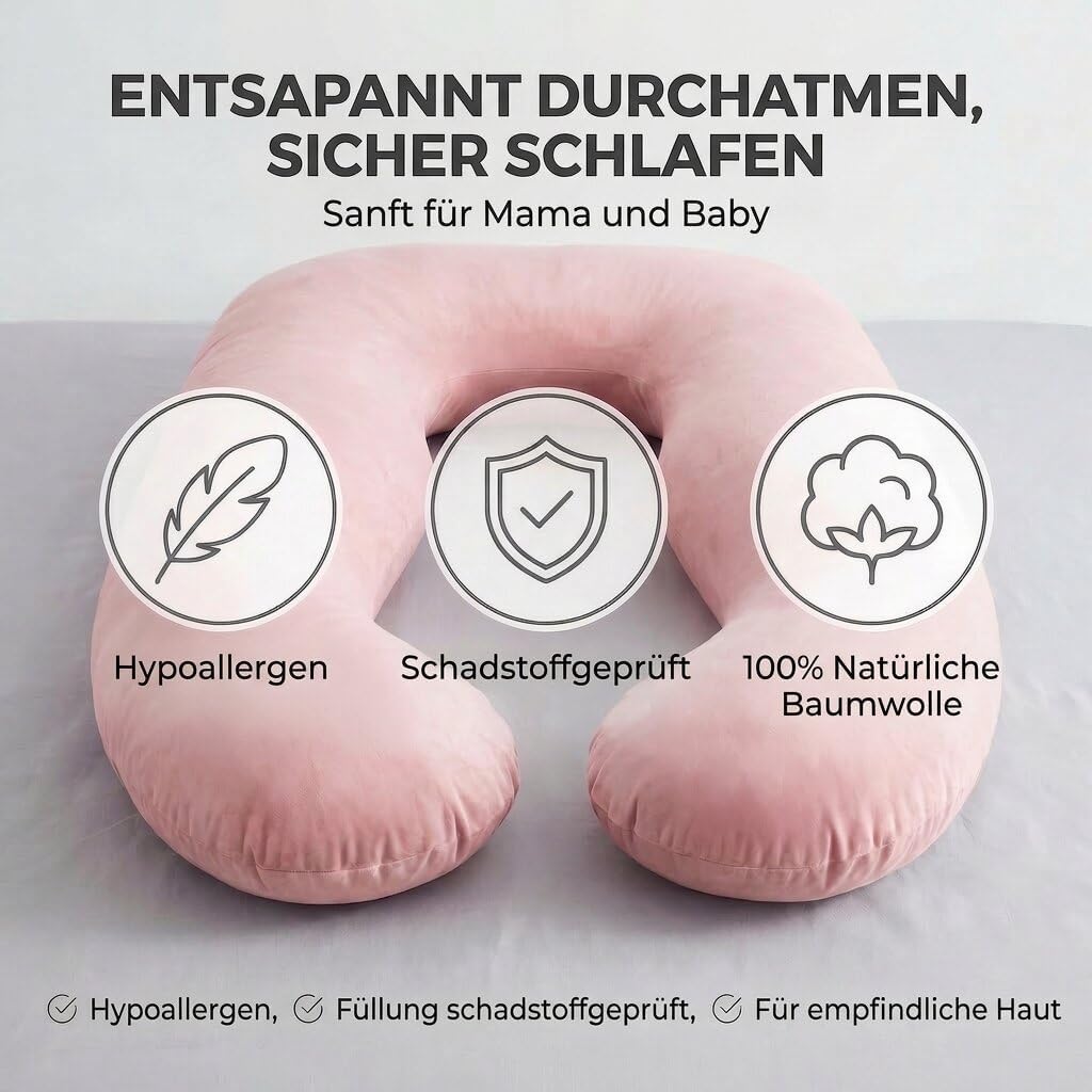 U-Form Schwangerschaftskissen & Seitenschläferkissen Stillkissen