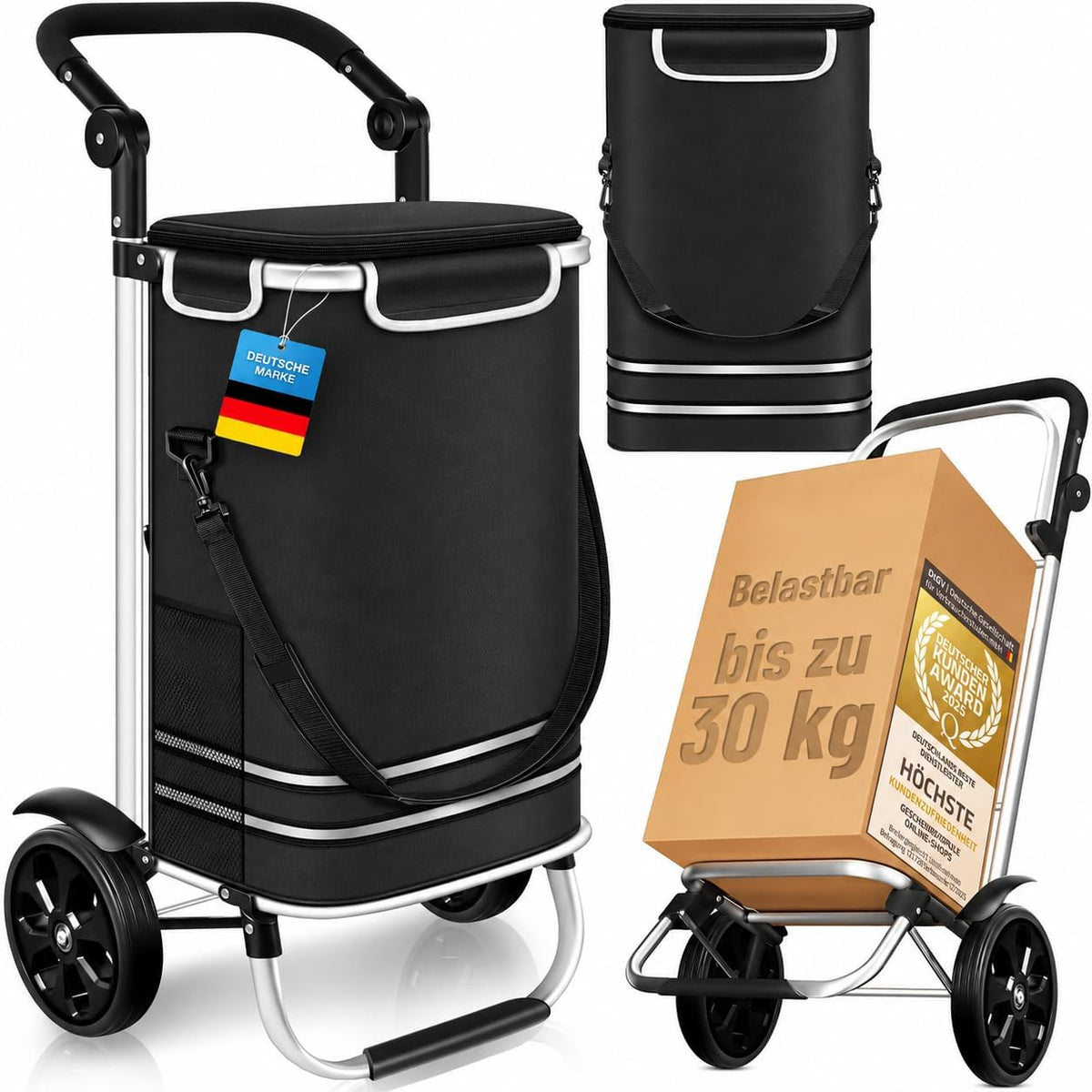 Dimono Einkaufstrolley – Schwarz, doppeltes Hauptbild #Farbe_Duplikat