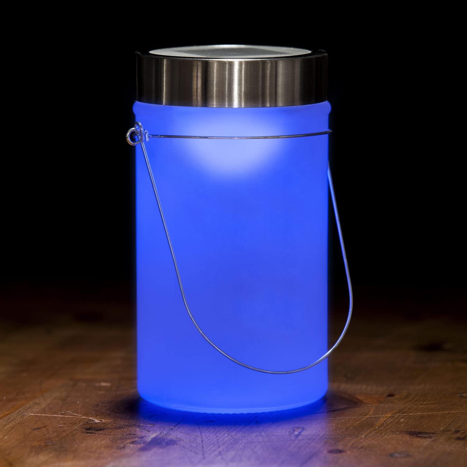 Sun Jar Solar-Laterne Blau - Witterungsbeständige LED-Dekoleuchte