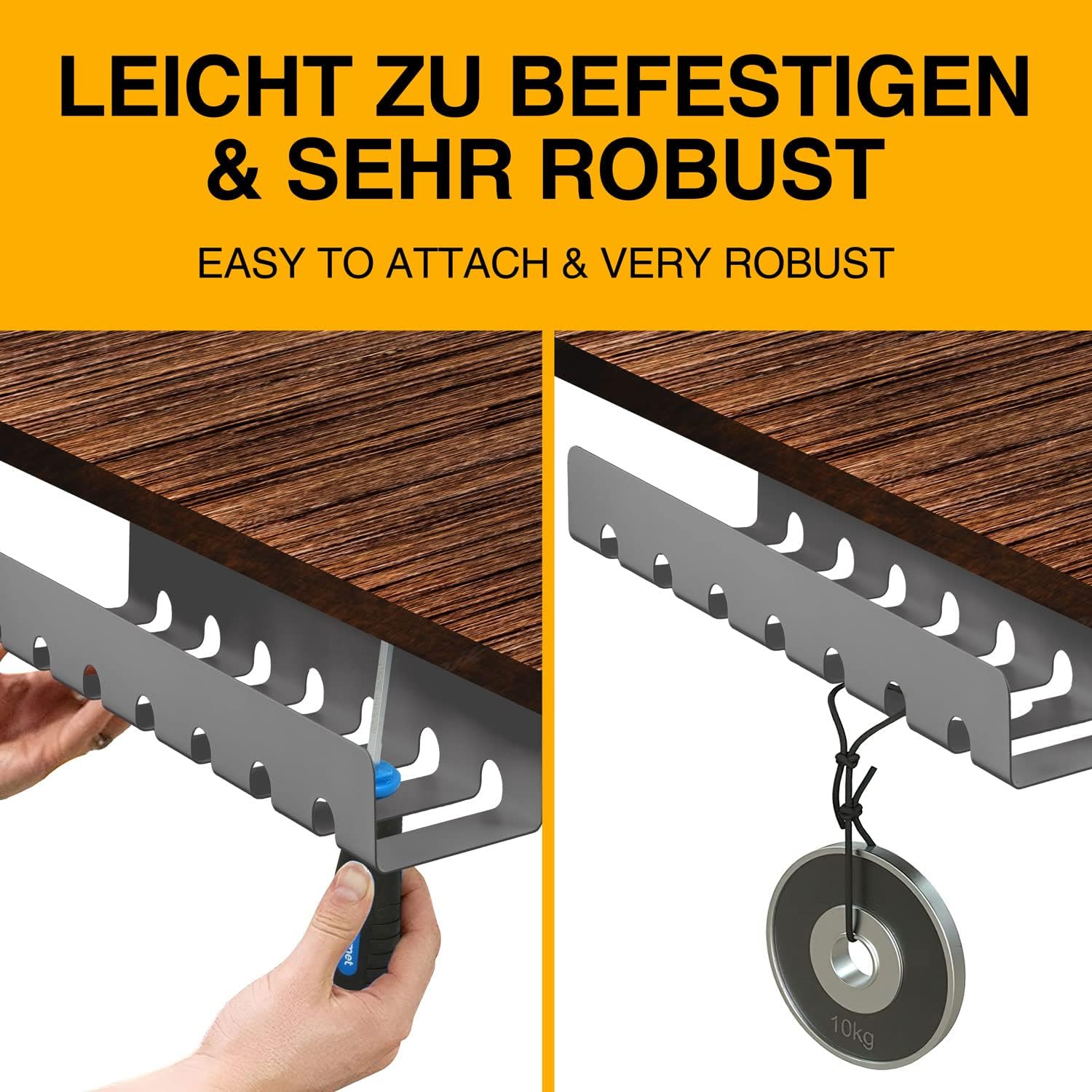 Kabelkanal Schreibtisch 2er Set - Kabelmanagement Ordnungssystem