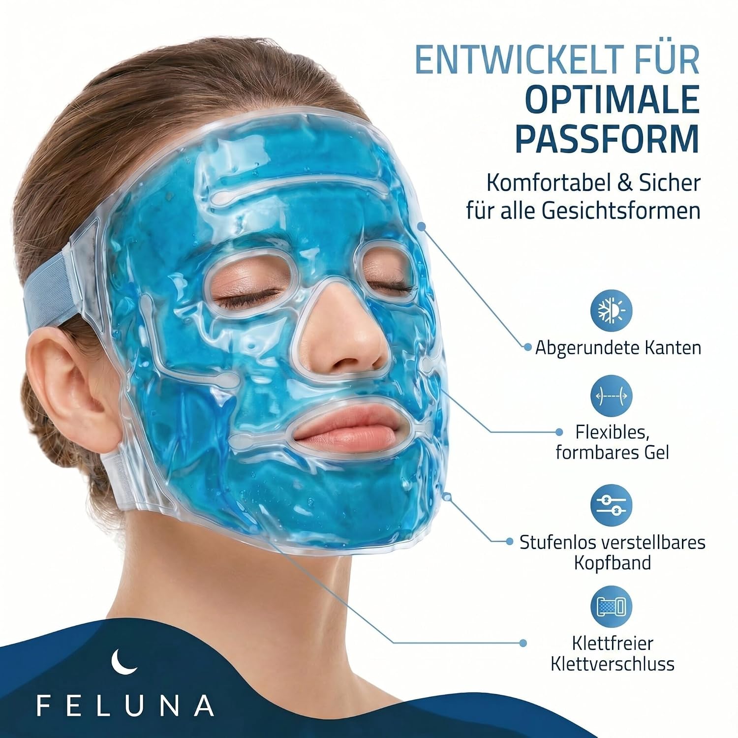 Feluna Gel Gesichtsmaske – Kühlende & Wärmende Entspannungsmaske