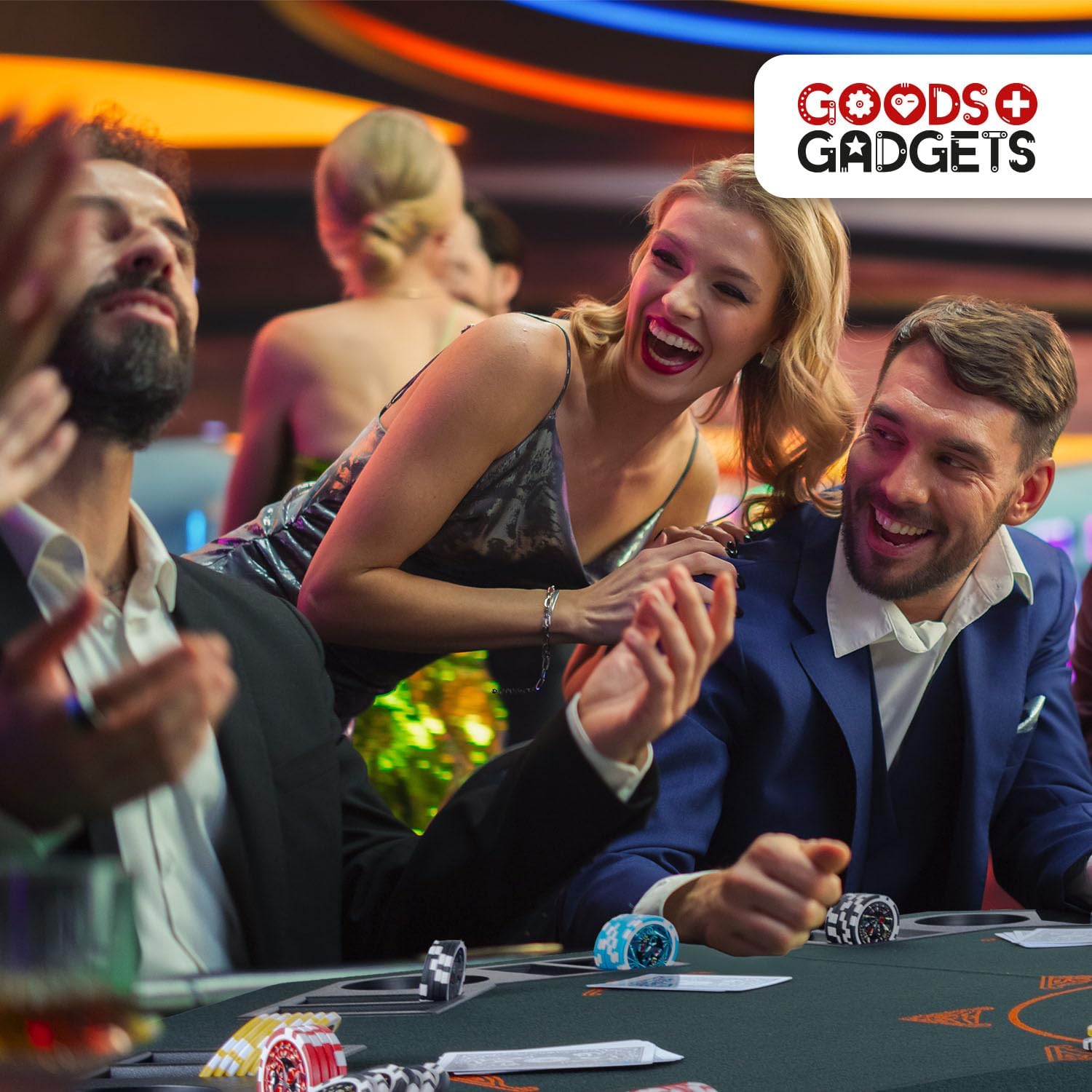 Faltbare Pokertisch-Auflage 120x120 cm - Pokerauflage für 8 Spieler