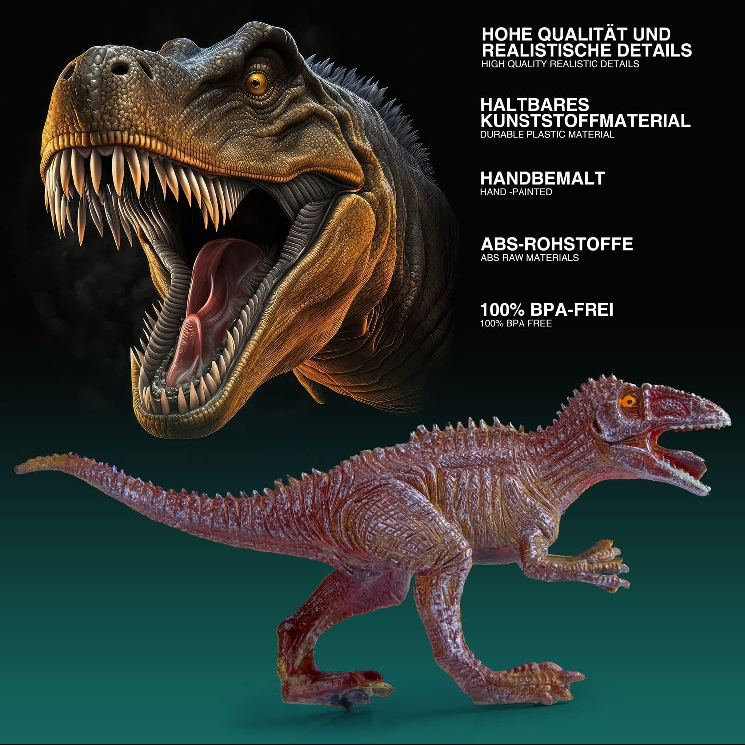 Dino Spiel-Set mit Spielmatte & Box - Robustes Kinder-Geschenk