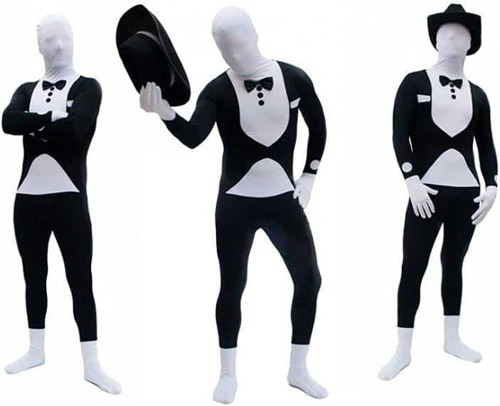 Morph Anzug Smoking - Blickdichtes Ganzkörper-Kostüm für Karneval