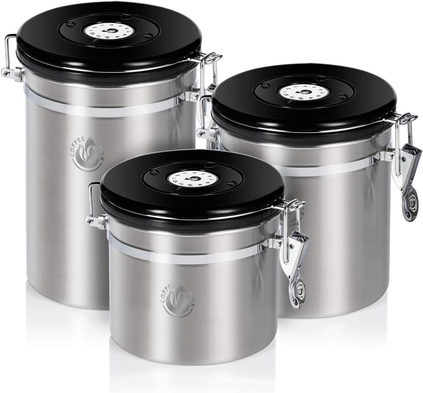 Kaffeedose Edelstahl 900ml - Luftdichter Vakuum-Kaffeebehälter