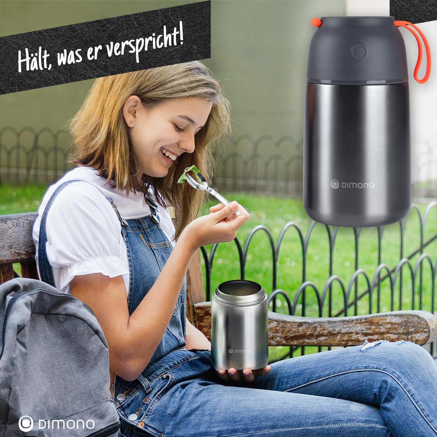 Doppelwandiger Edelstahl Thermobehälter – Auslaufsicherer Essensbehälter