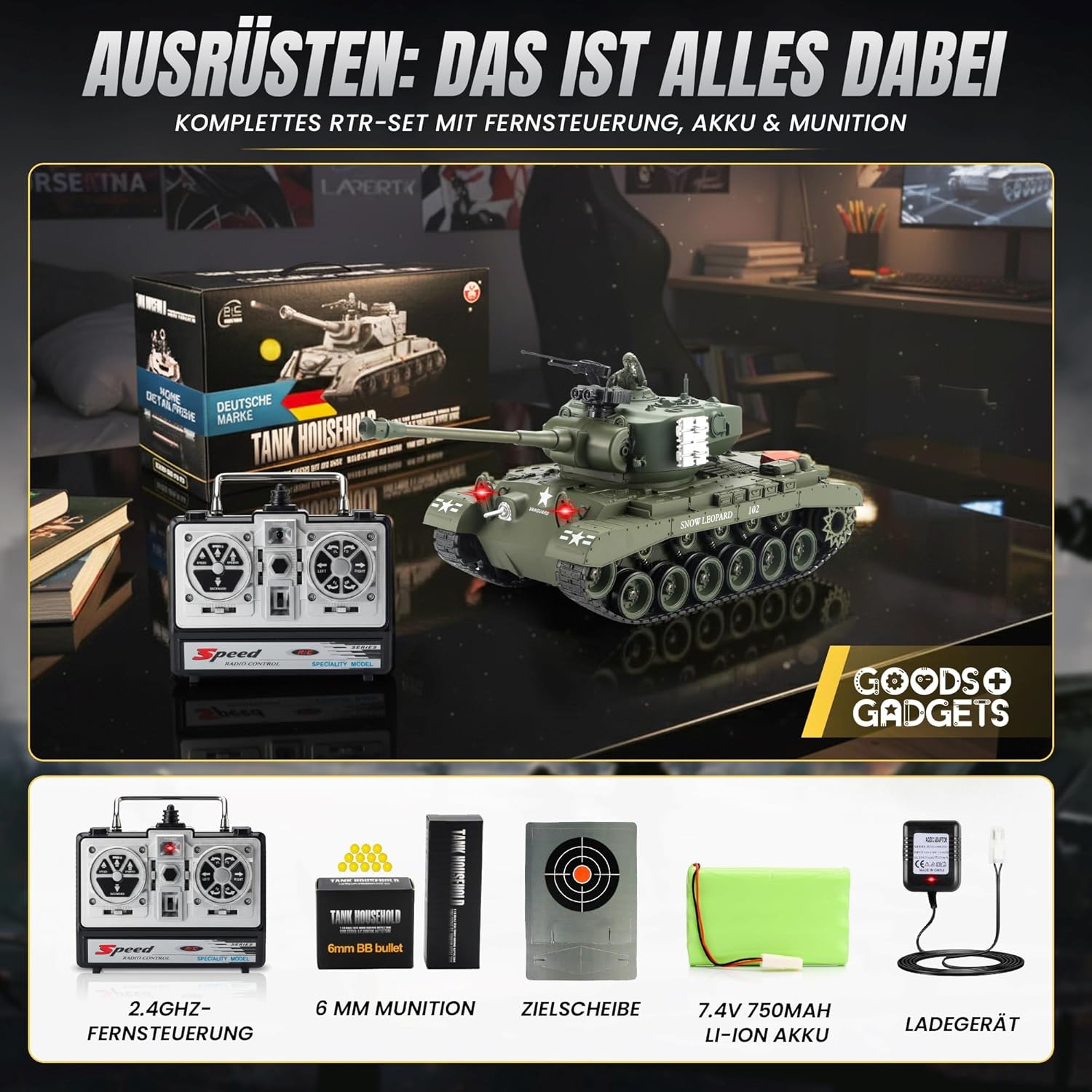 M26 Pershing RC Panzer 1:16 – Ferngesteuertes Modellbau-Highlight