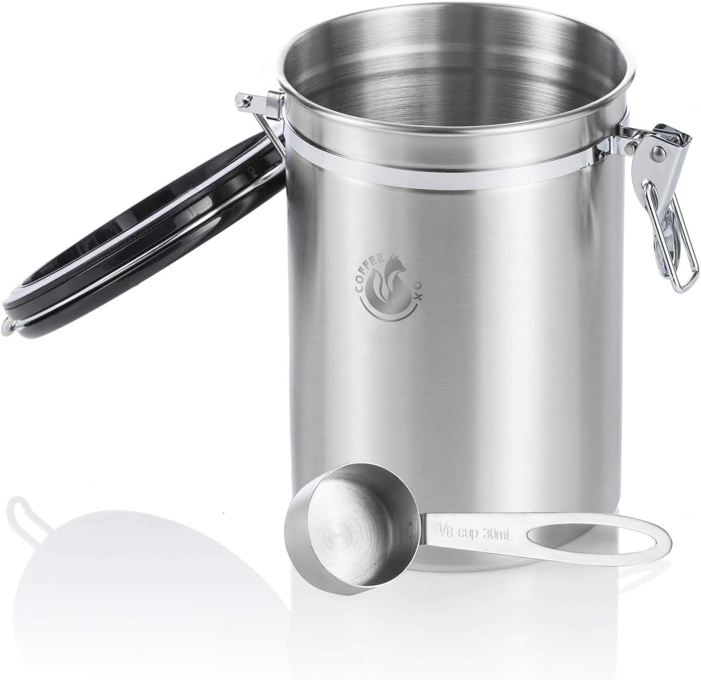 Kaffeedose Edelstahl 900ml - Luftdichter Vakuum-Kaffeebehälter