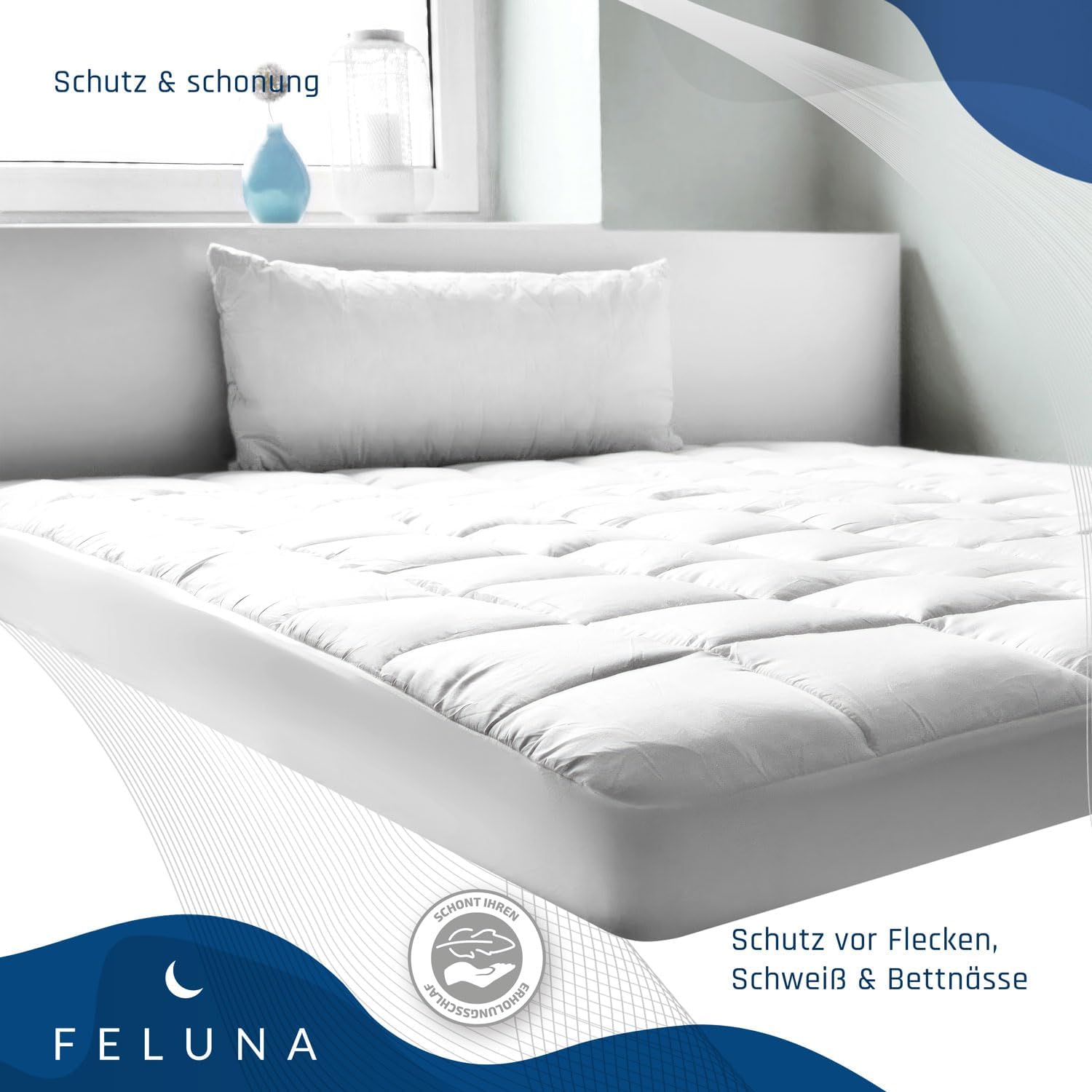 Feluna Mikrofaser Matratzentopper 80x200cm – Atmungsaktive Auflage
