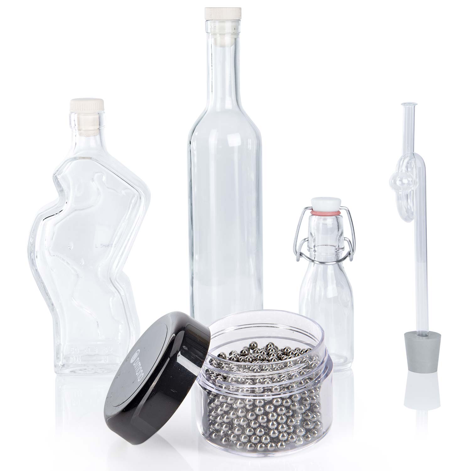 1000 Reinigungskugeln aus Edelstahl Reinigungsperlen für Glasgefäße