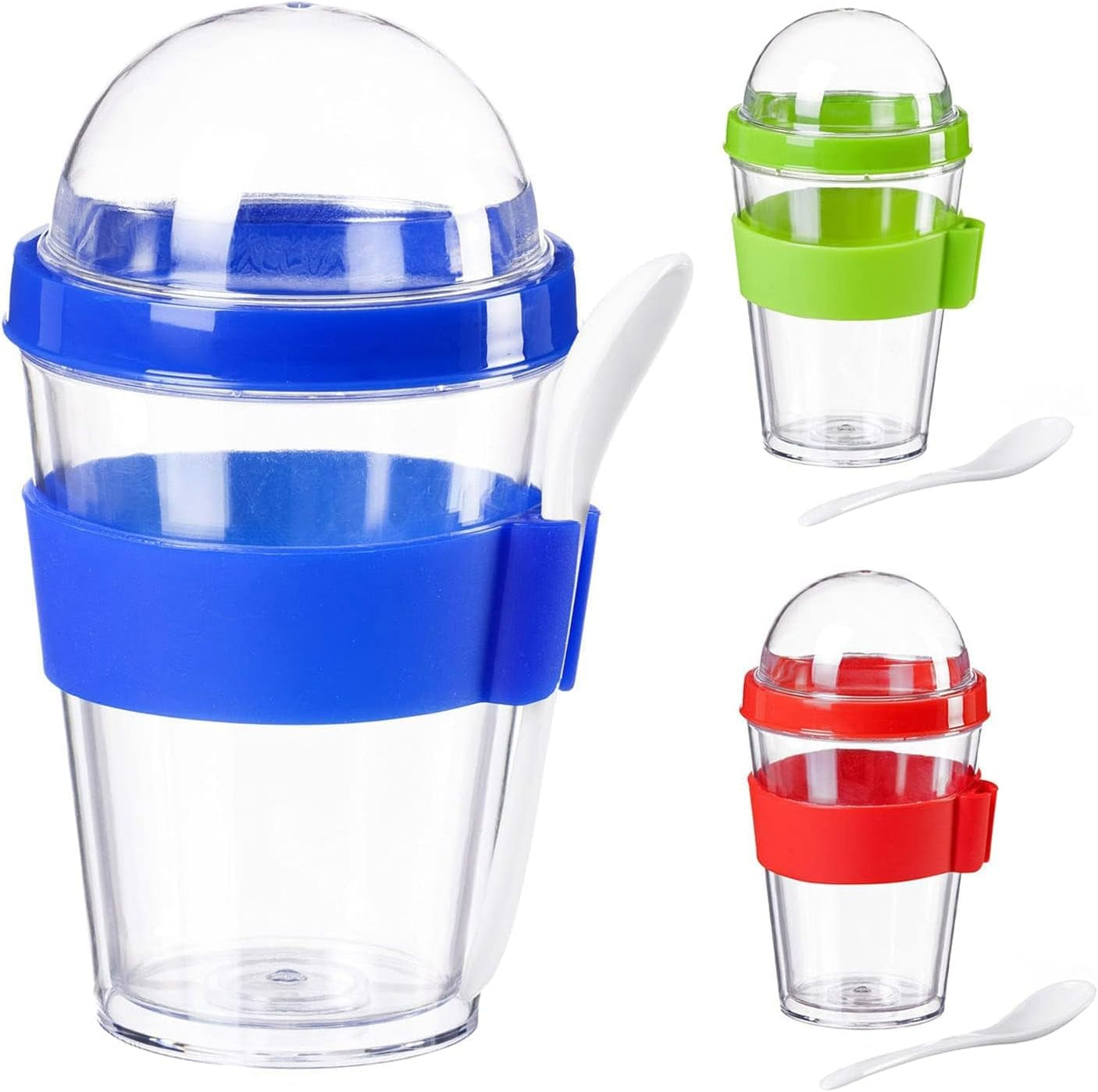Joghurt- & Müsli-Becher für Unterwegs - 2-in-1 Müsli 2 go Becher Blau