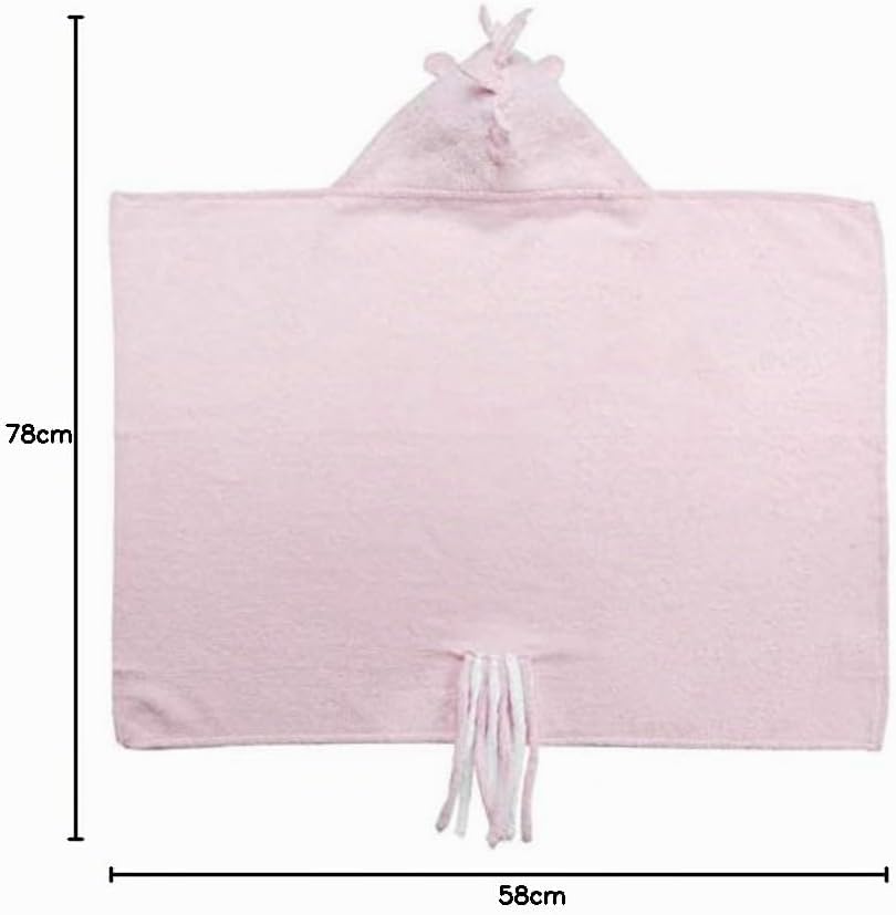 Einhorn Kapuzenhandtuch Baby - 100% Baumwolle Öko-Tex - 78x58 cm