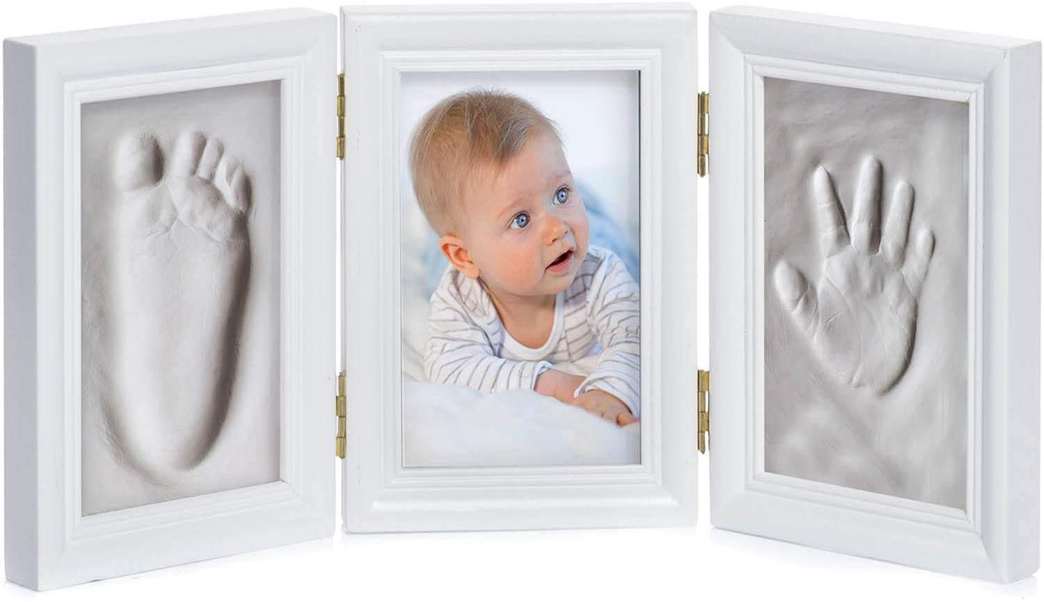 Baby Gipsabdruck Set mit Bilderrahmen - Erinnerungsstück für Babys