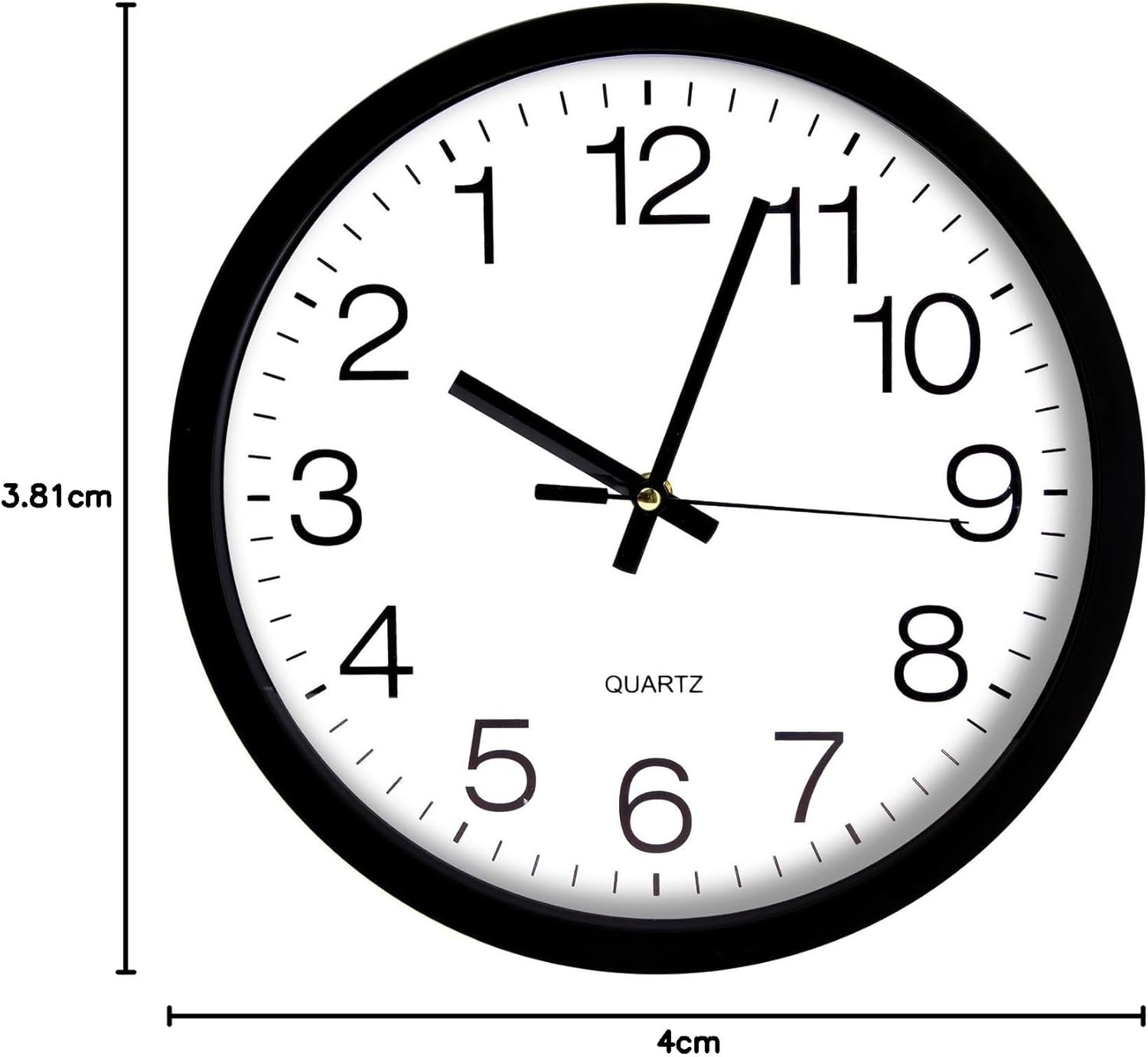 Rückwärts-Wanduhr 30 cm – Witzige Design-Uhr mit lautlosem Uhrwerk