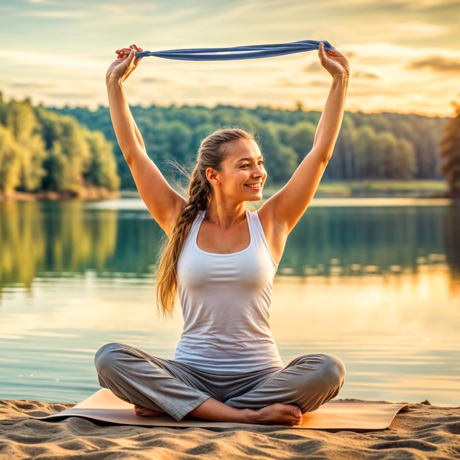Yoga Gurt 250 cm mit Metall-D-Ring - Rutschfest & Langlebig