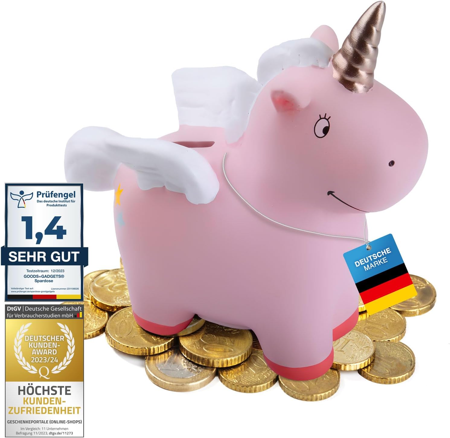 Keramik-Sparschwein zum Beschriften - Spardose mit Kreide