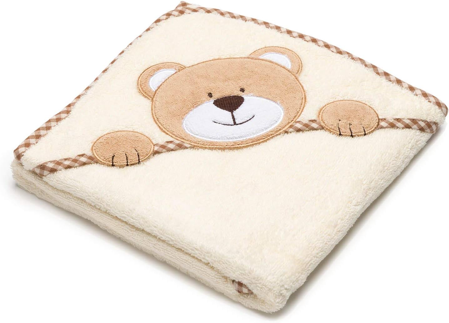 Baby Kapuzenhandtuch Elefant 80x80 cm - Weiches & Saugstarkes Badetuch