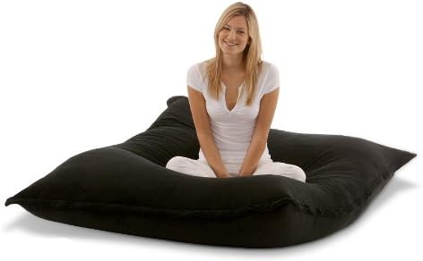 Smoothy Sitzsack - Sitzkissen Cotton Samt - Schwarz