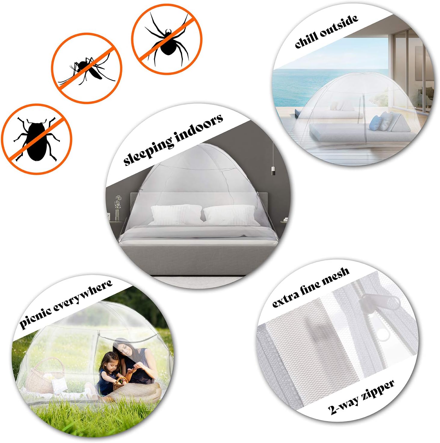 XXL Moskitozelt - Mobiler Insektenschutz für Camping & Reisen