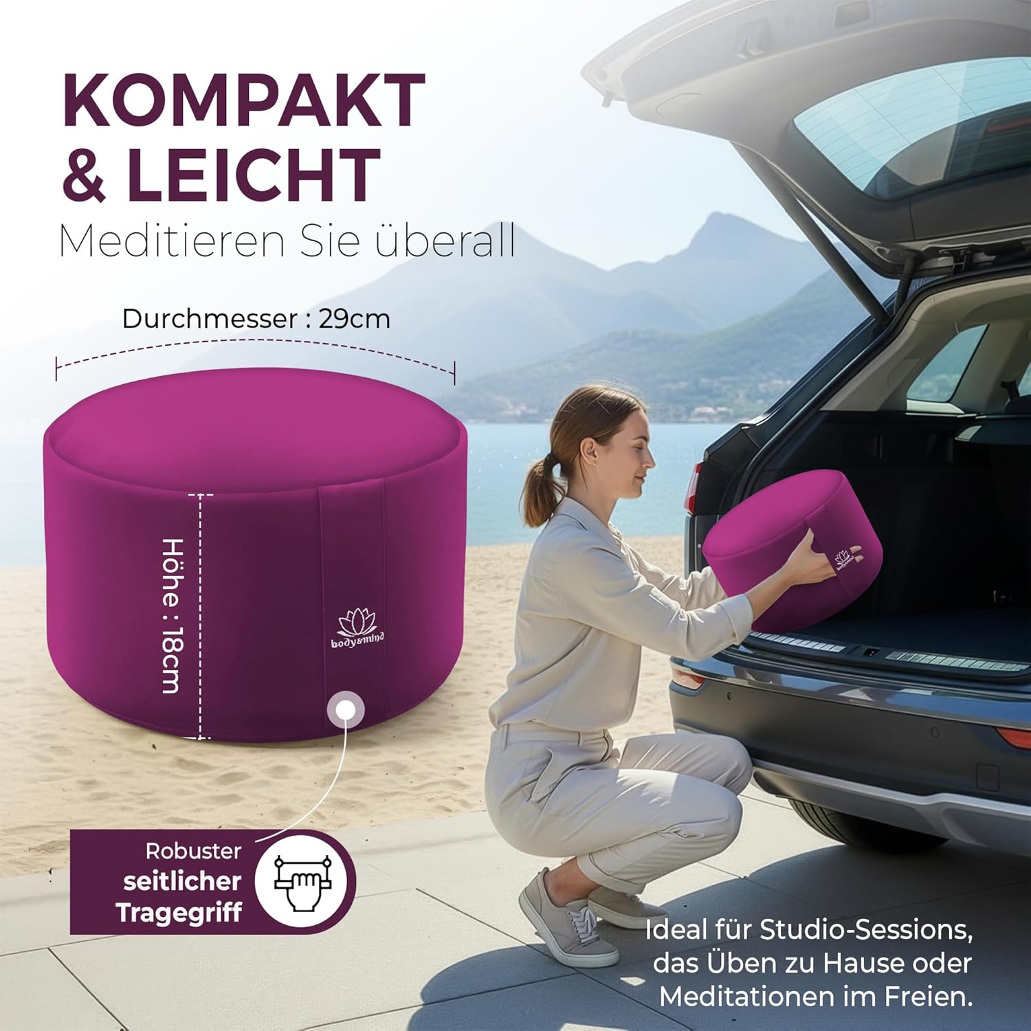 Yoga Meditationskissen - Ergonomisches Bodenkissen zur Entspannung