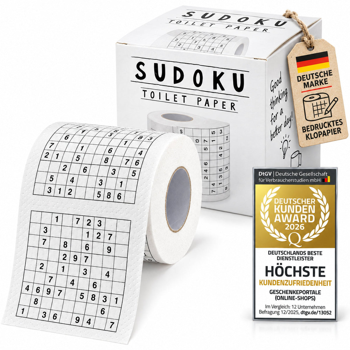 Sudoku-Klopapier - Witziges Rätsel-Toilettenpapier als Geschenkidee | B00MPUR9N4