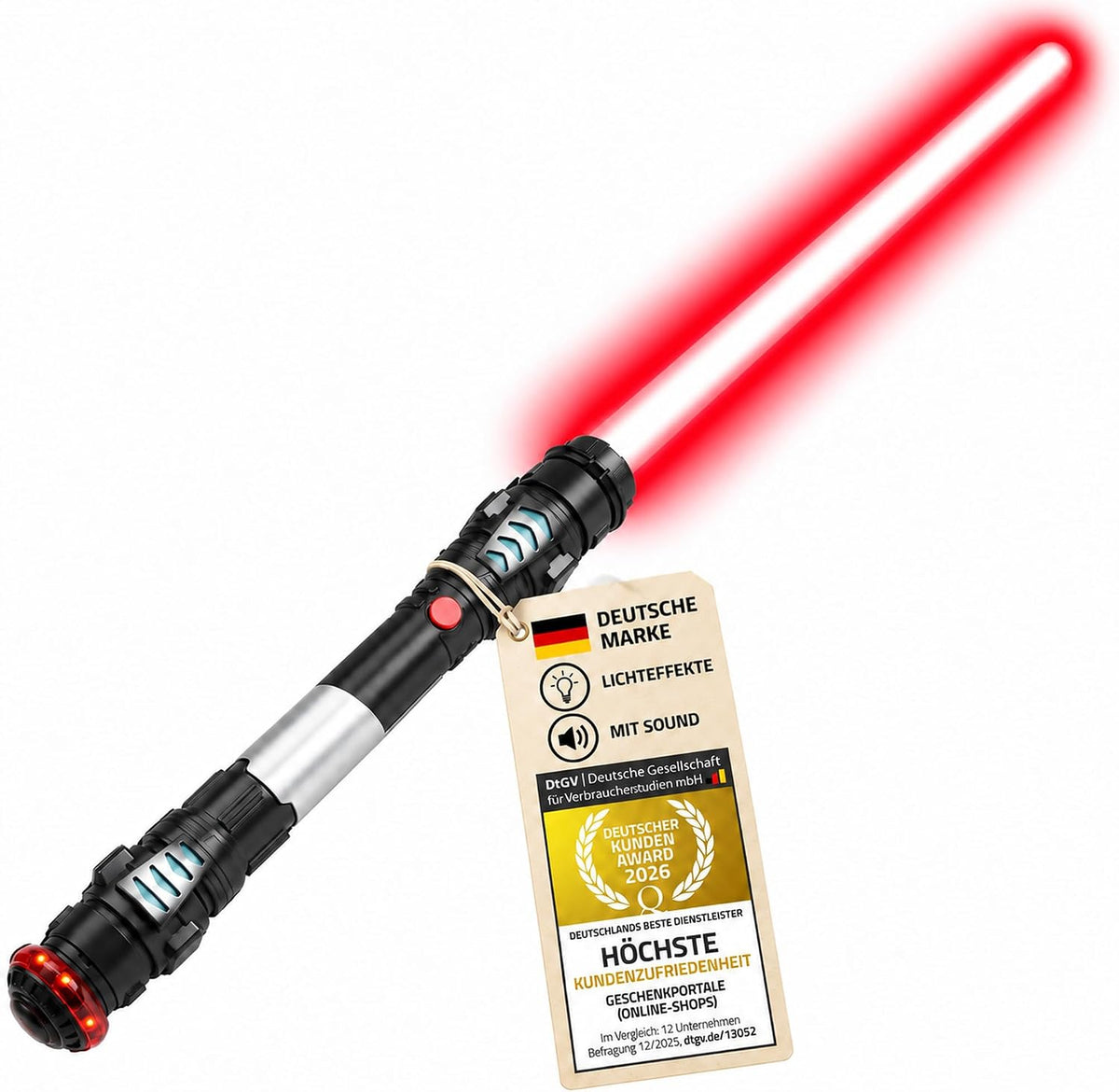 Rotes Lichtschwert 108 cm mit Sound und Vibration #Farbe_Rot