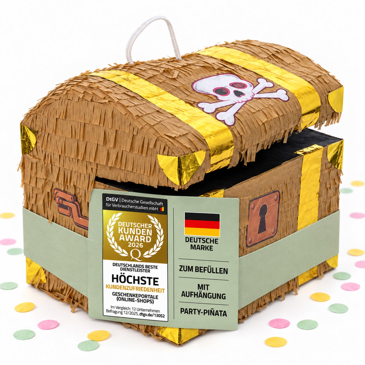 Goods+Gadgets Schatzkisten-Piñata zum Befüllen