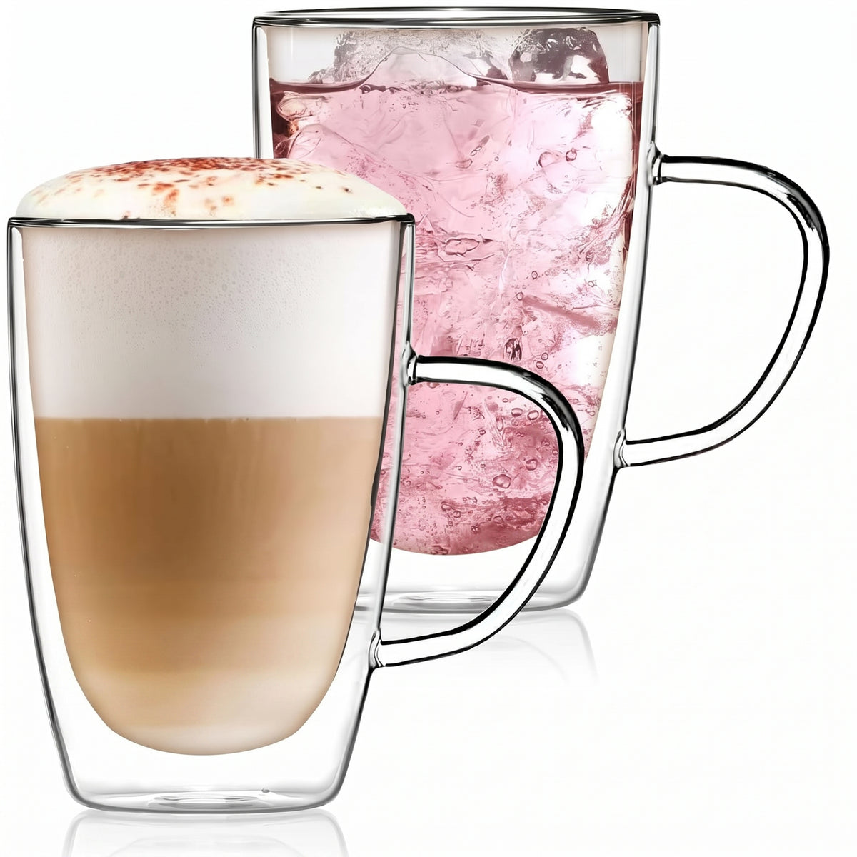 Doppelwandige Thermo-Tasse aus Glas 300ml - Hitzebeständig