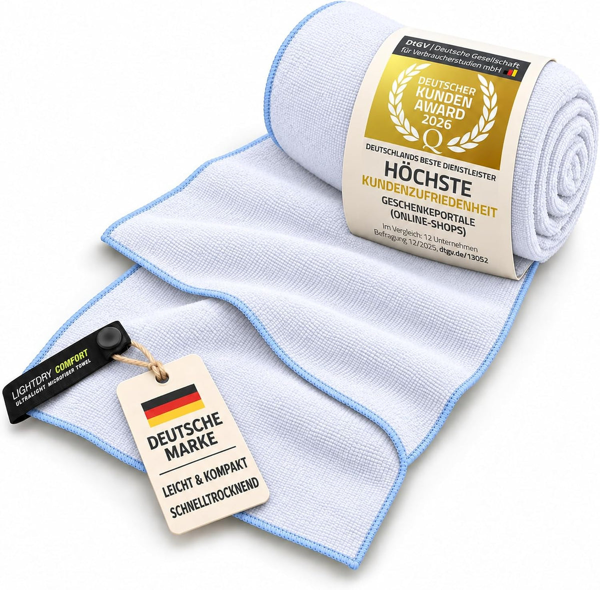 Mikrofaser Reisehandtuch 80x40 cm - Schnelltrocknend & Kompakt