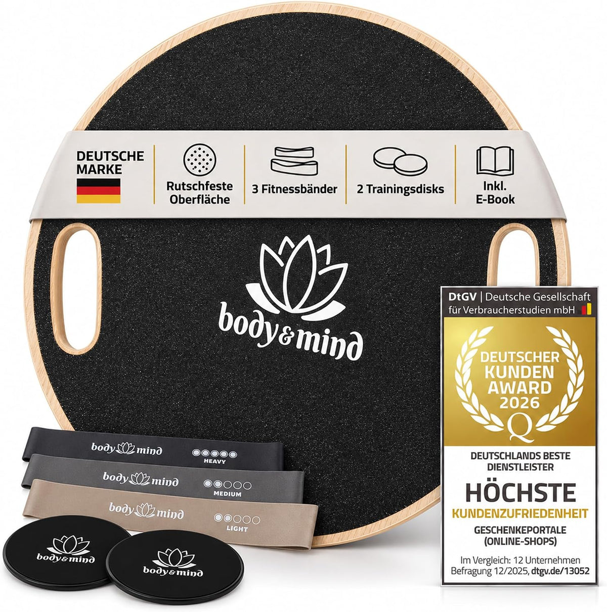 Balance Board Deluxe Set Holz #Variante_Deluxe Set