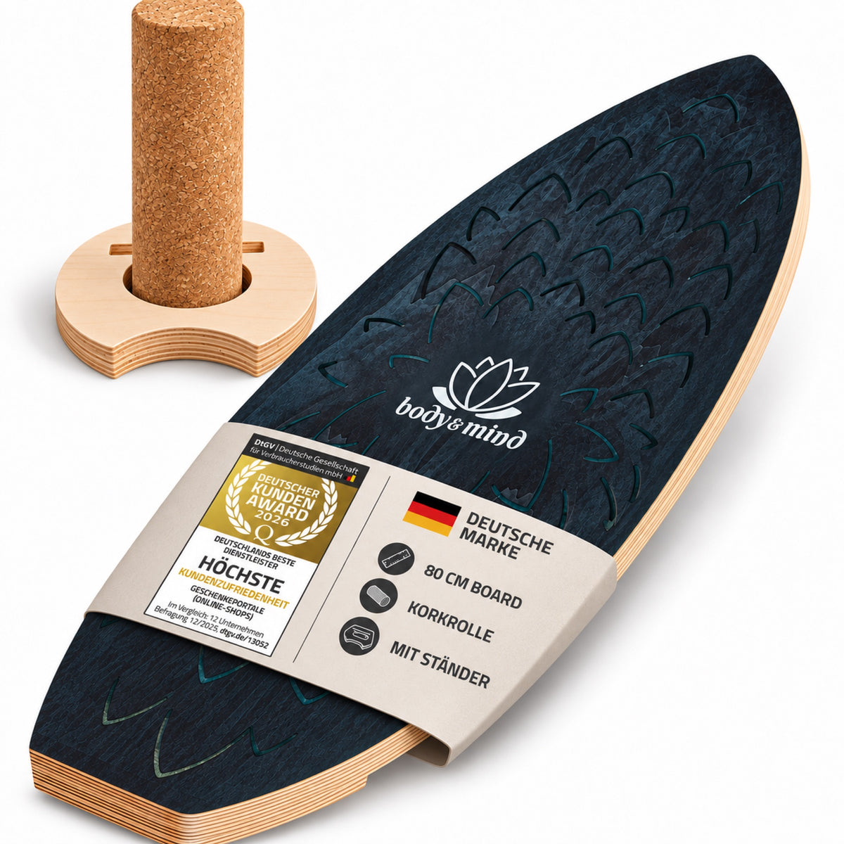 Balance-Board Surfbrett Dark Ocean Produktmotiv #Farbe_Dark Ocean