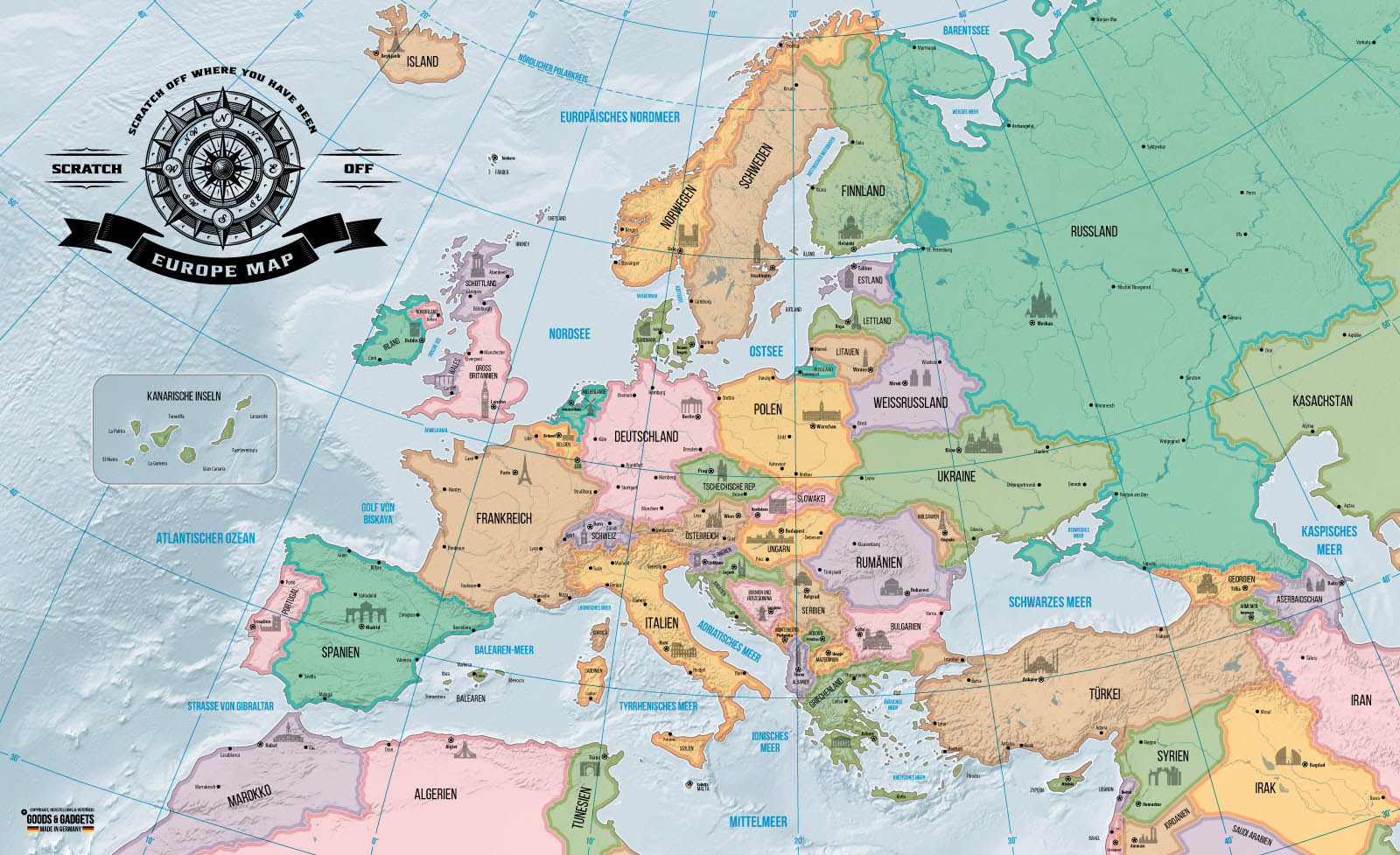 Europakarte-Poster