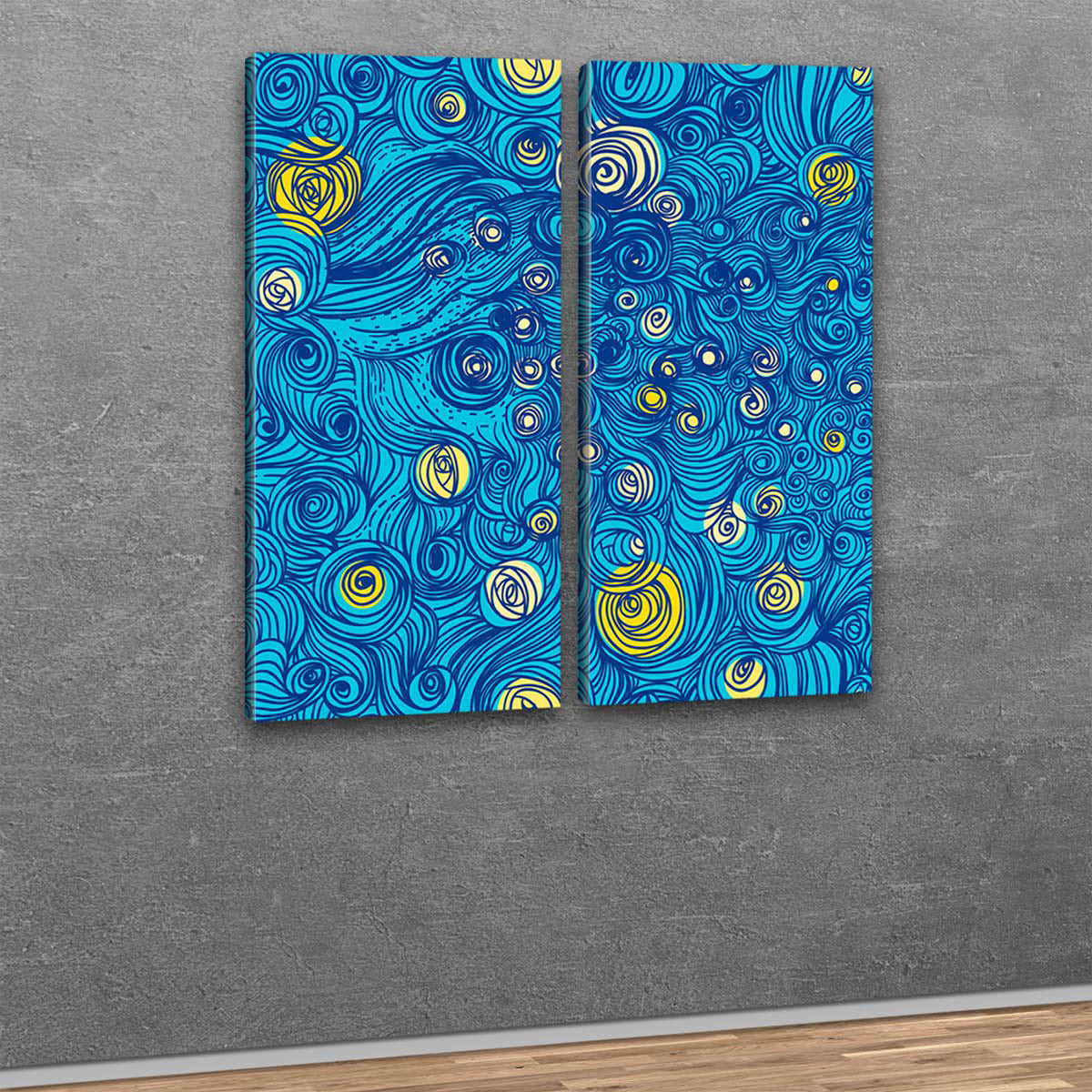 Grafikdruck-Kunstdruck-Mondschein