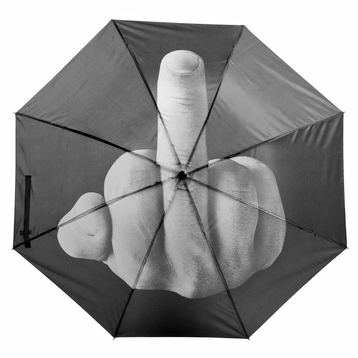 Mittelfinger-Regenschirm