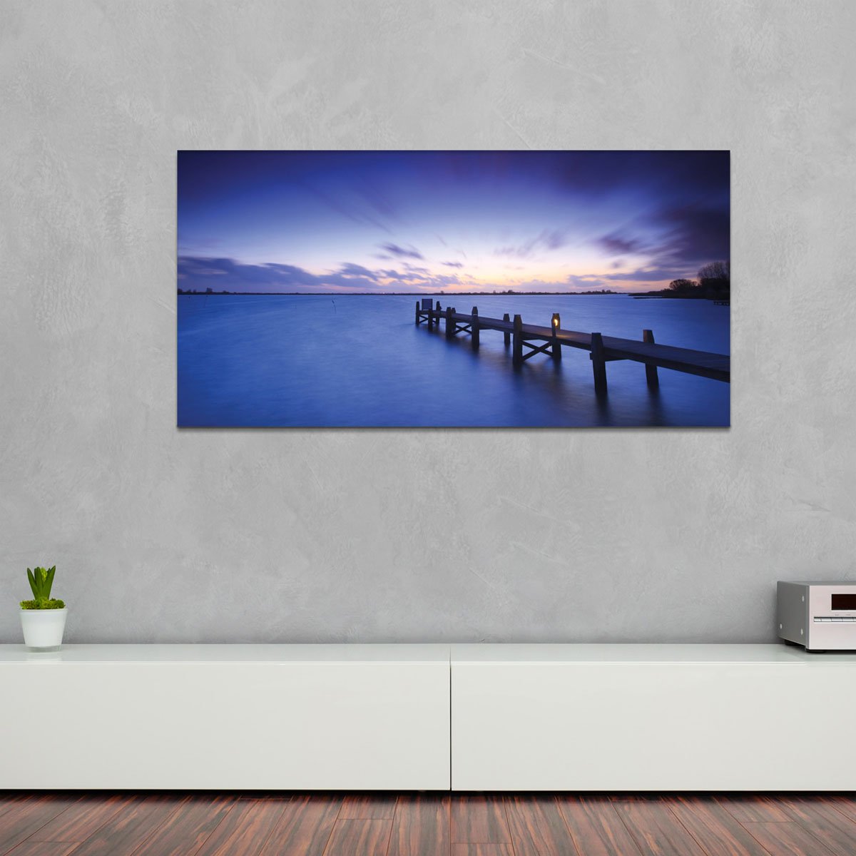See-am-Abend-Foto-Kunstdruck