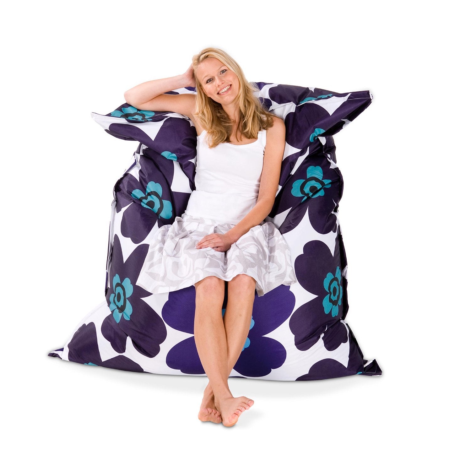 Sitzsack-Floralia-indigo-blau