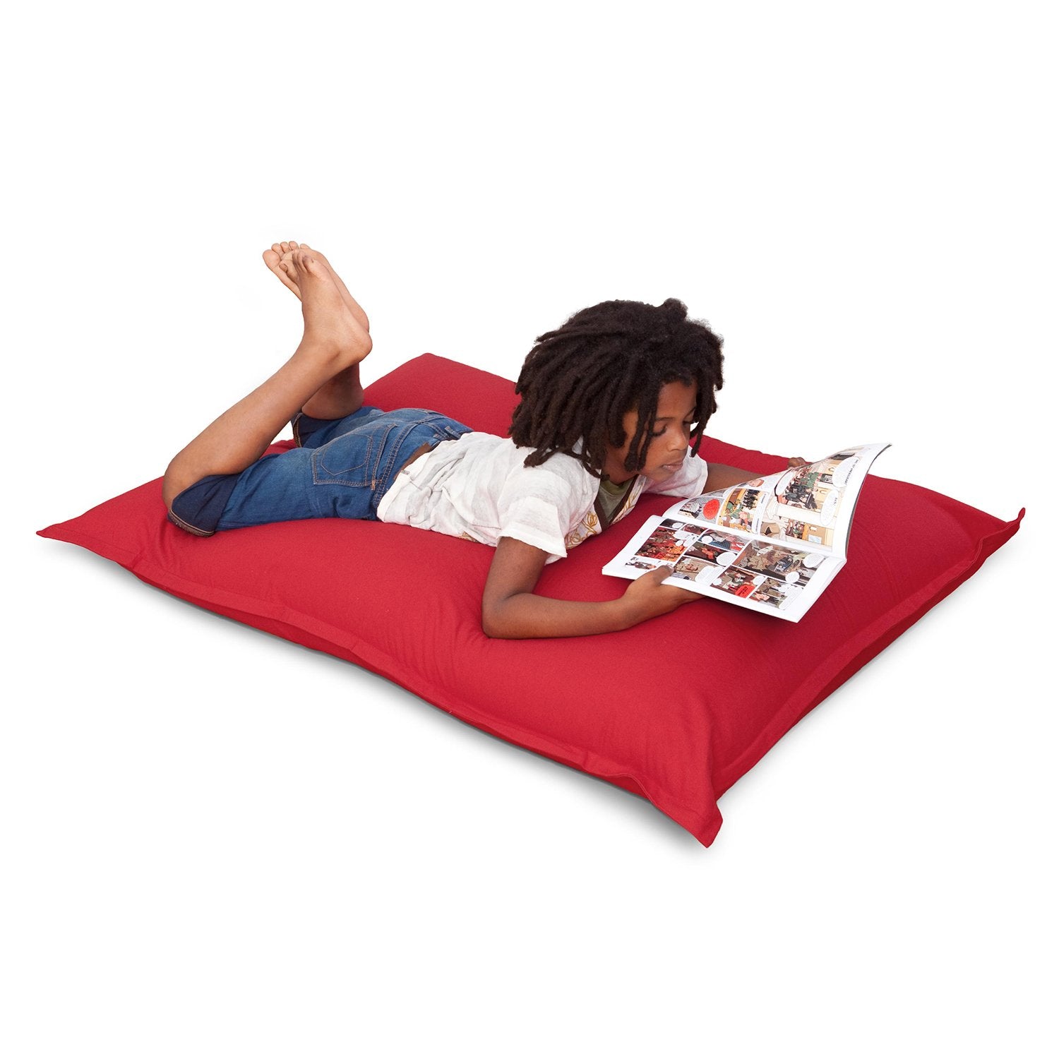Sitzsack-Junior-Baumwolle-rot
