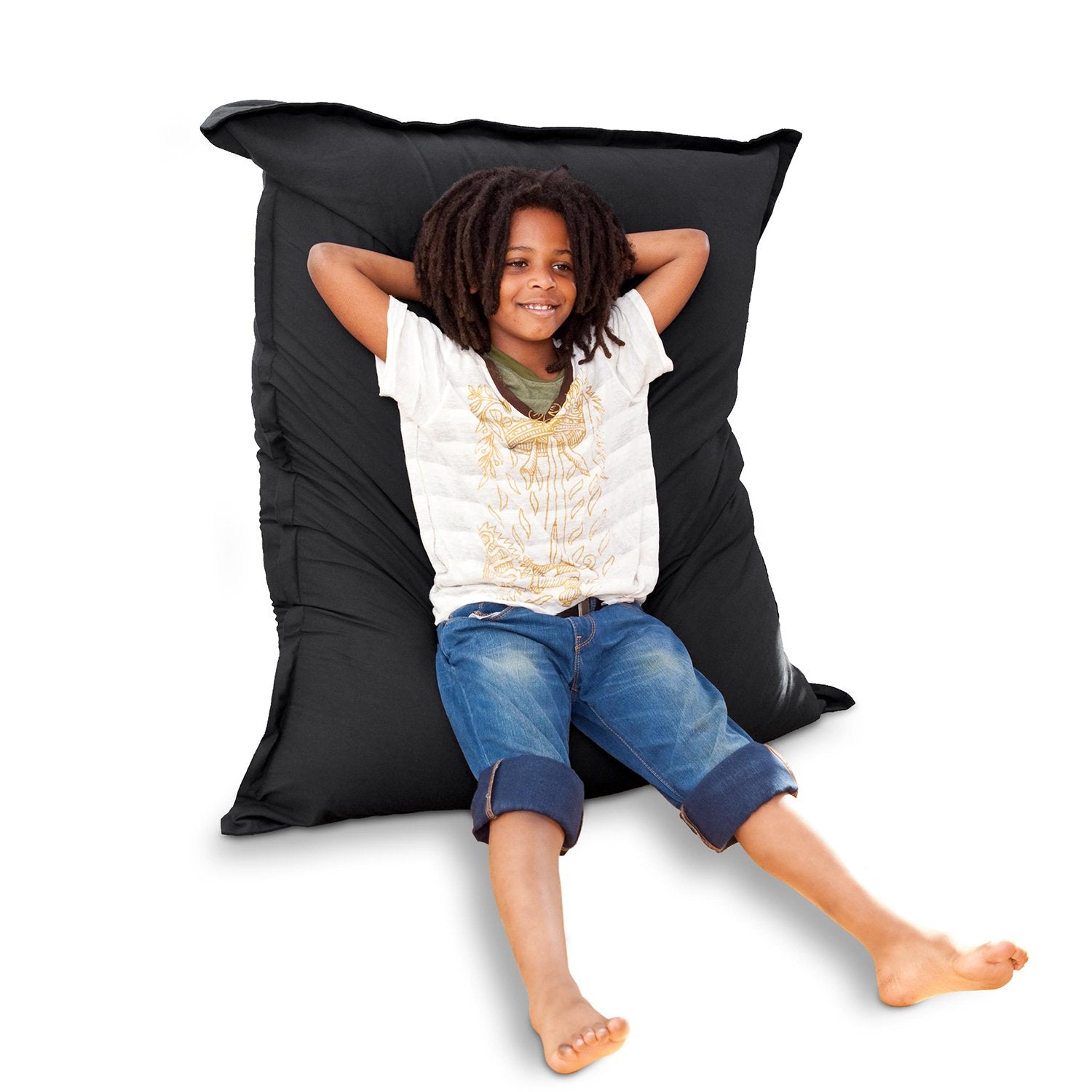 Sitzsack-Junior-Baumwolle-schwarz