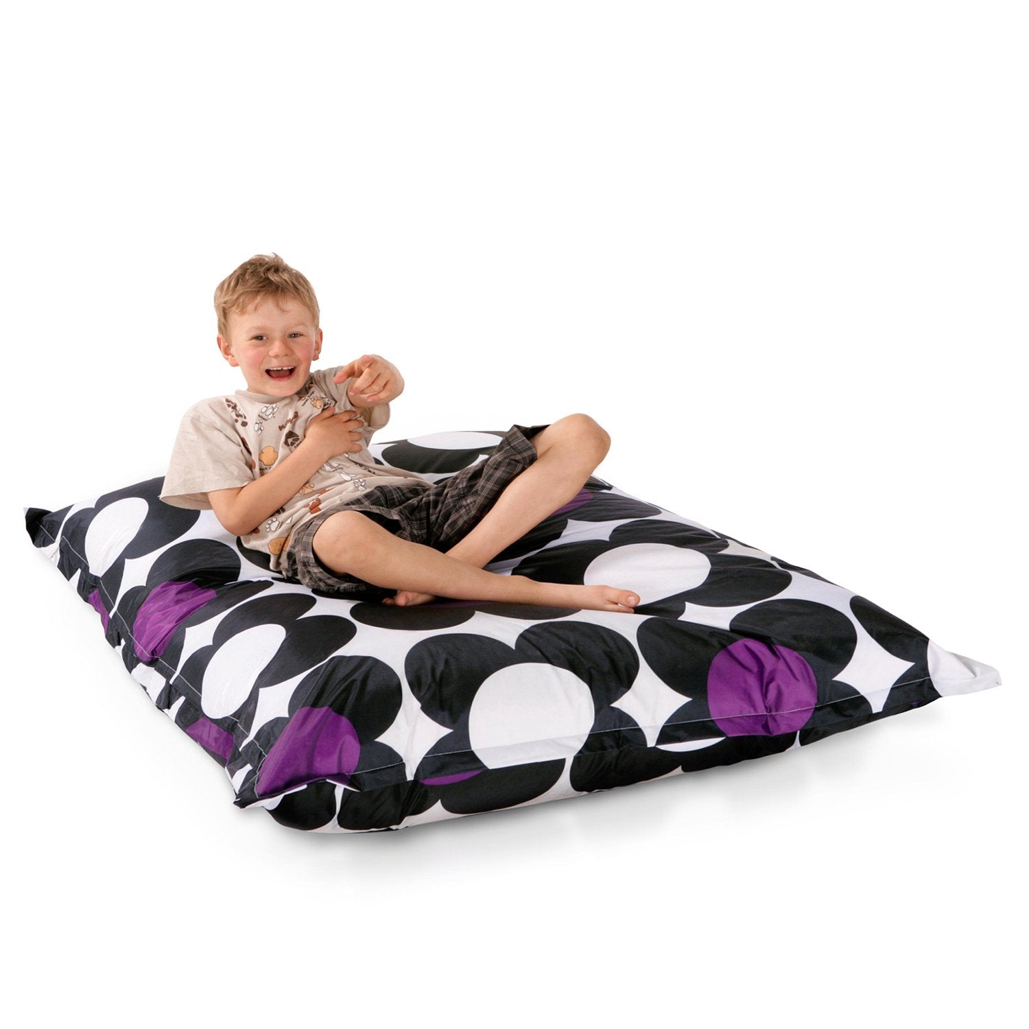 Sitzsack-Junior-Nightflower-Schwarz-Lila