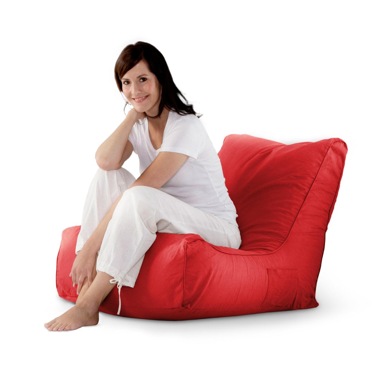 Sitzsack-Lounge-Chair-Rot