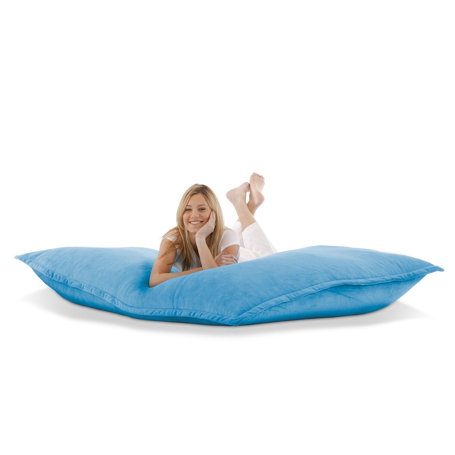 Sitzsack-Samt-hellblau
