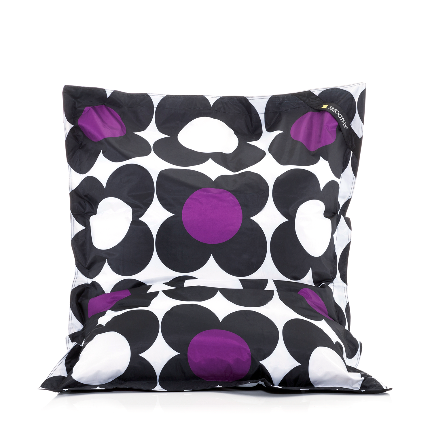 Sitzsack-Smoothy-Junior-Nightflower-Schwarz-Lila