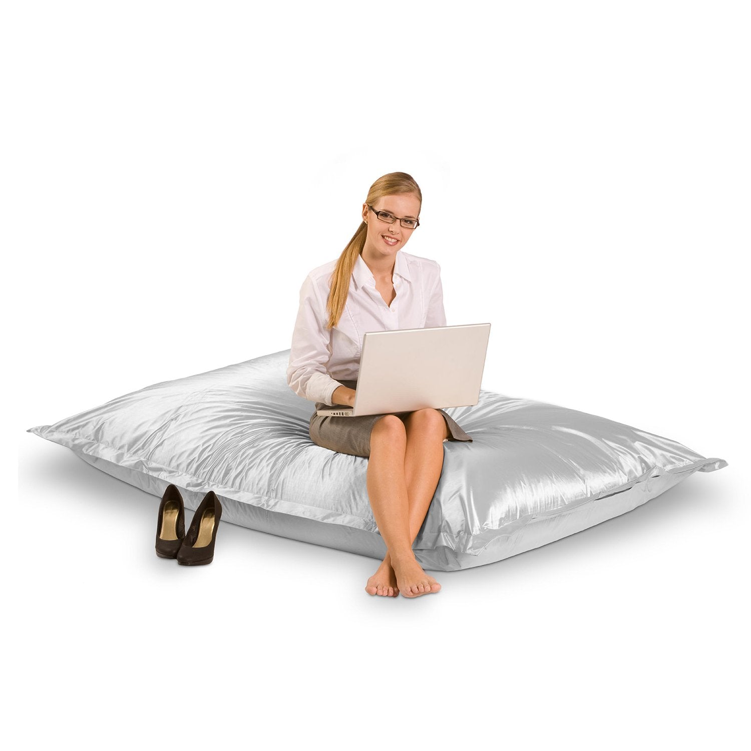 Sitzsack-metallic-silber